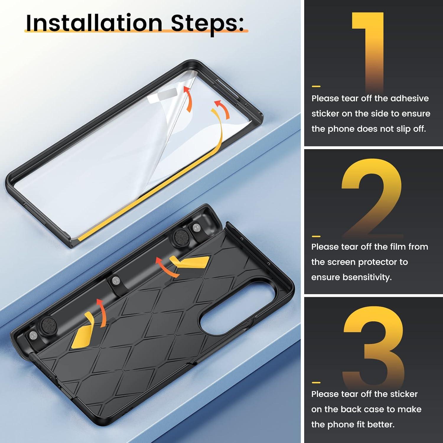 Funda VEGO para Samsung Galaxy Z Fold 4 5G - Negro con Soporte