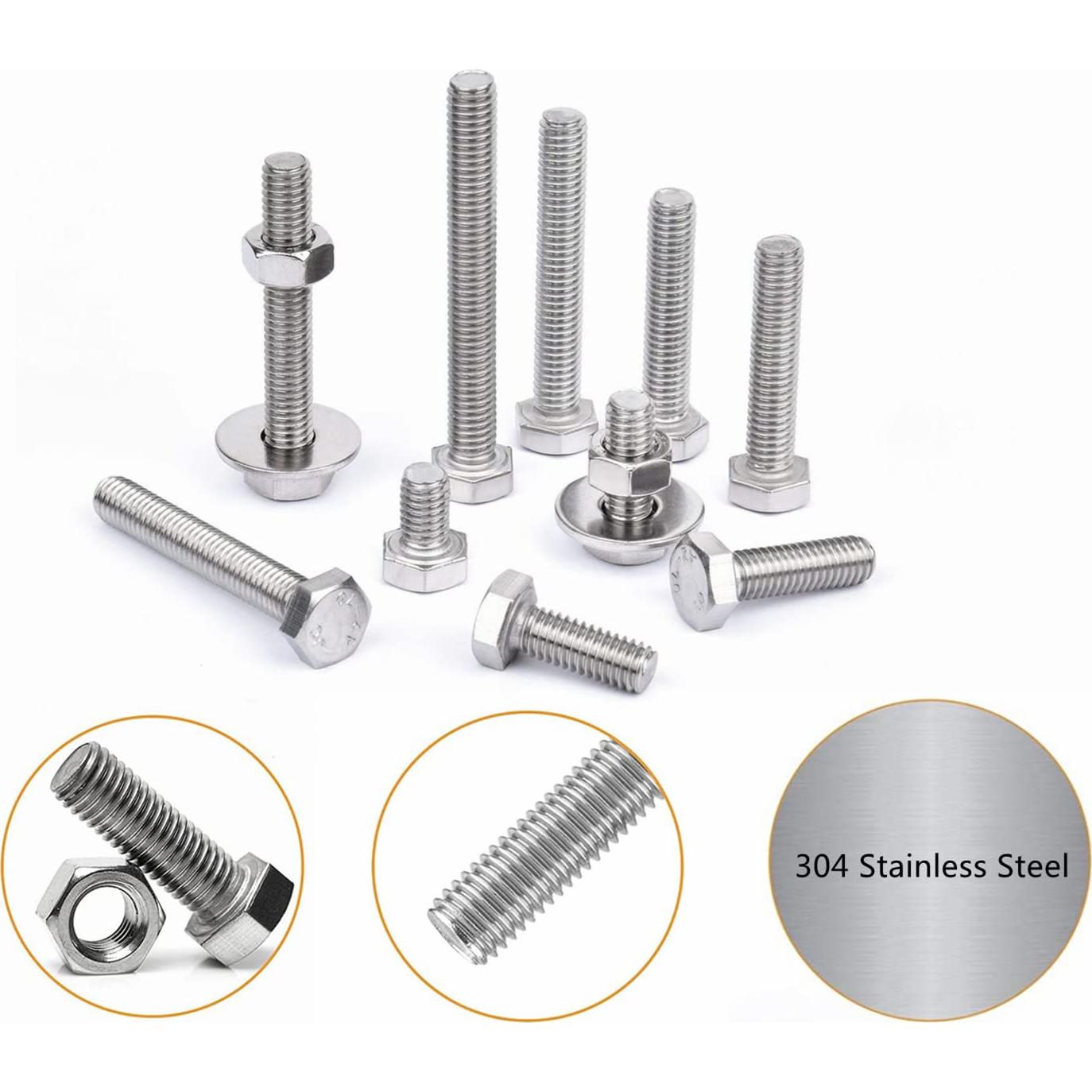 Kit 300 Pcs Tornillos y Tuercas M3 Acero Inoxidable 304 Hexagonal