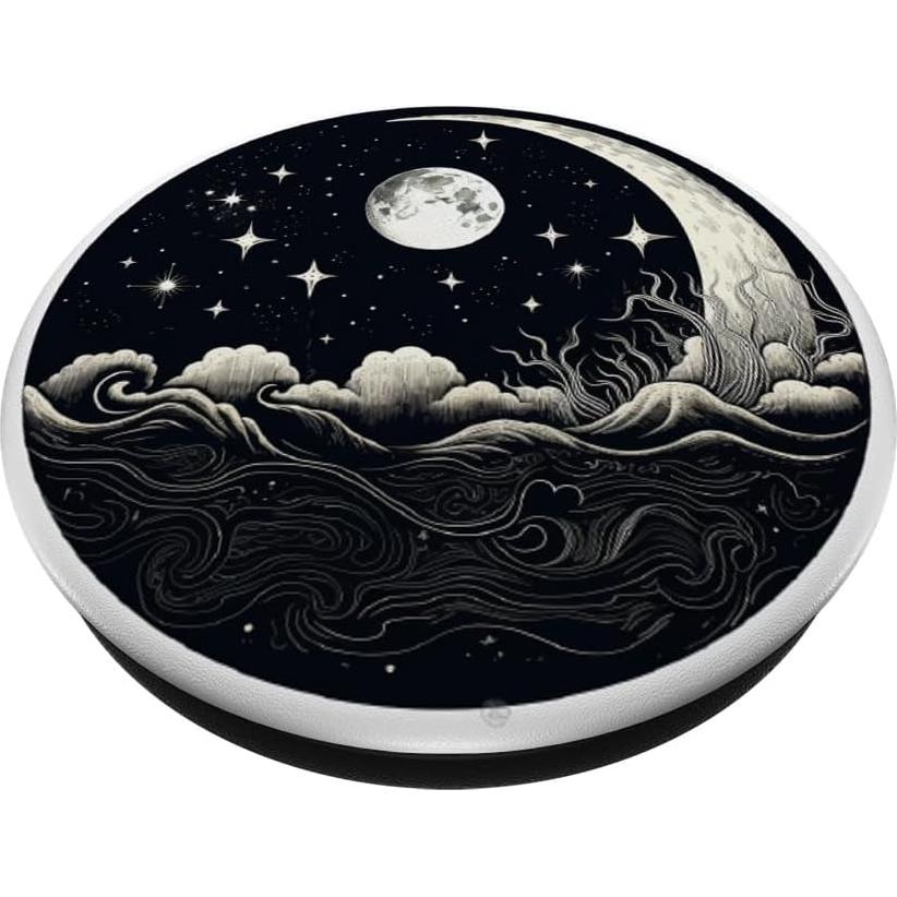 PopSockets Adhesivo PopGrip Sol y Luna Astronomía 10.9x8.6cm