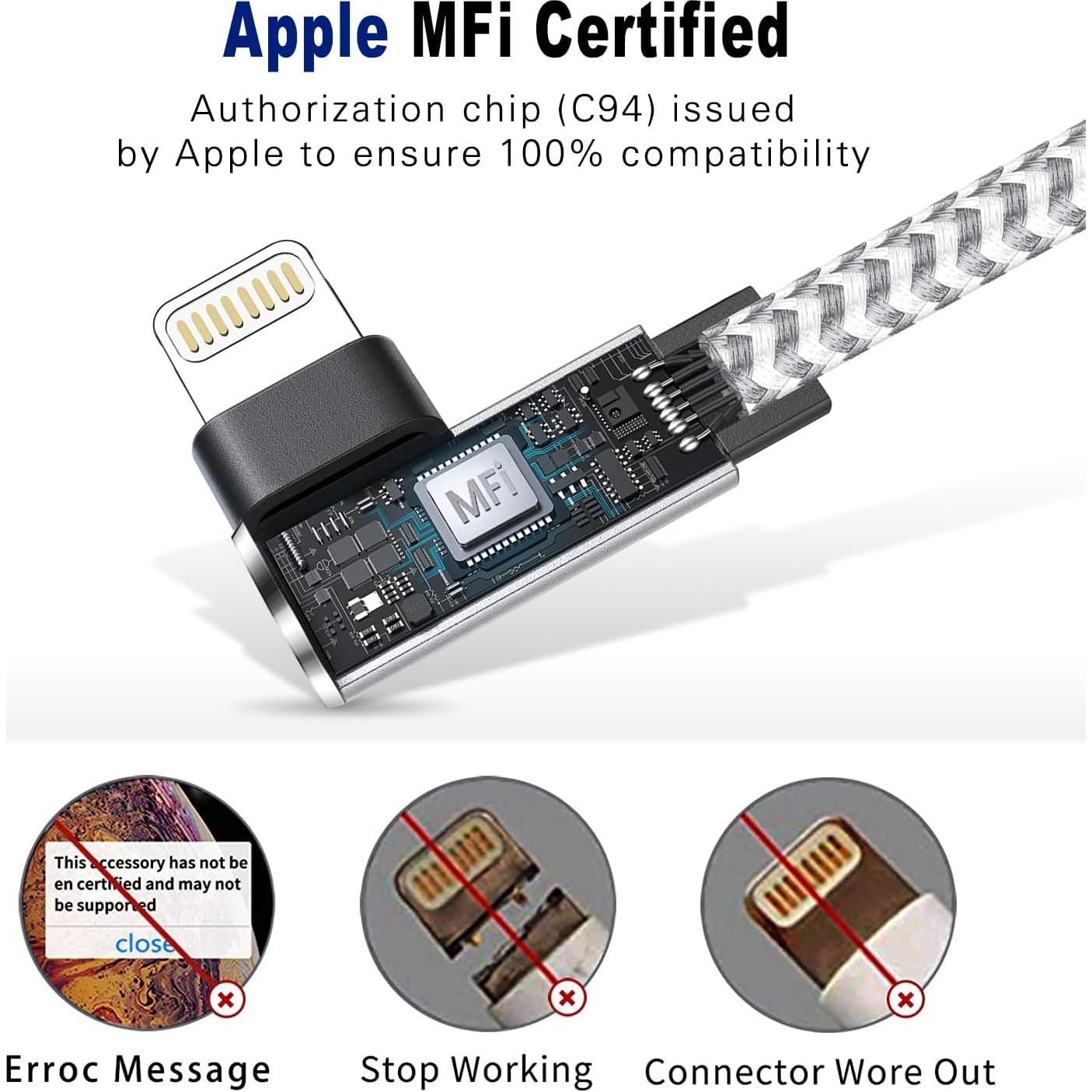 Cable USB C a Lightning Hi-Mobiler 0.91m Carga Rápida 30W