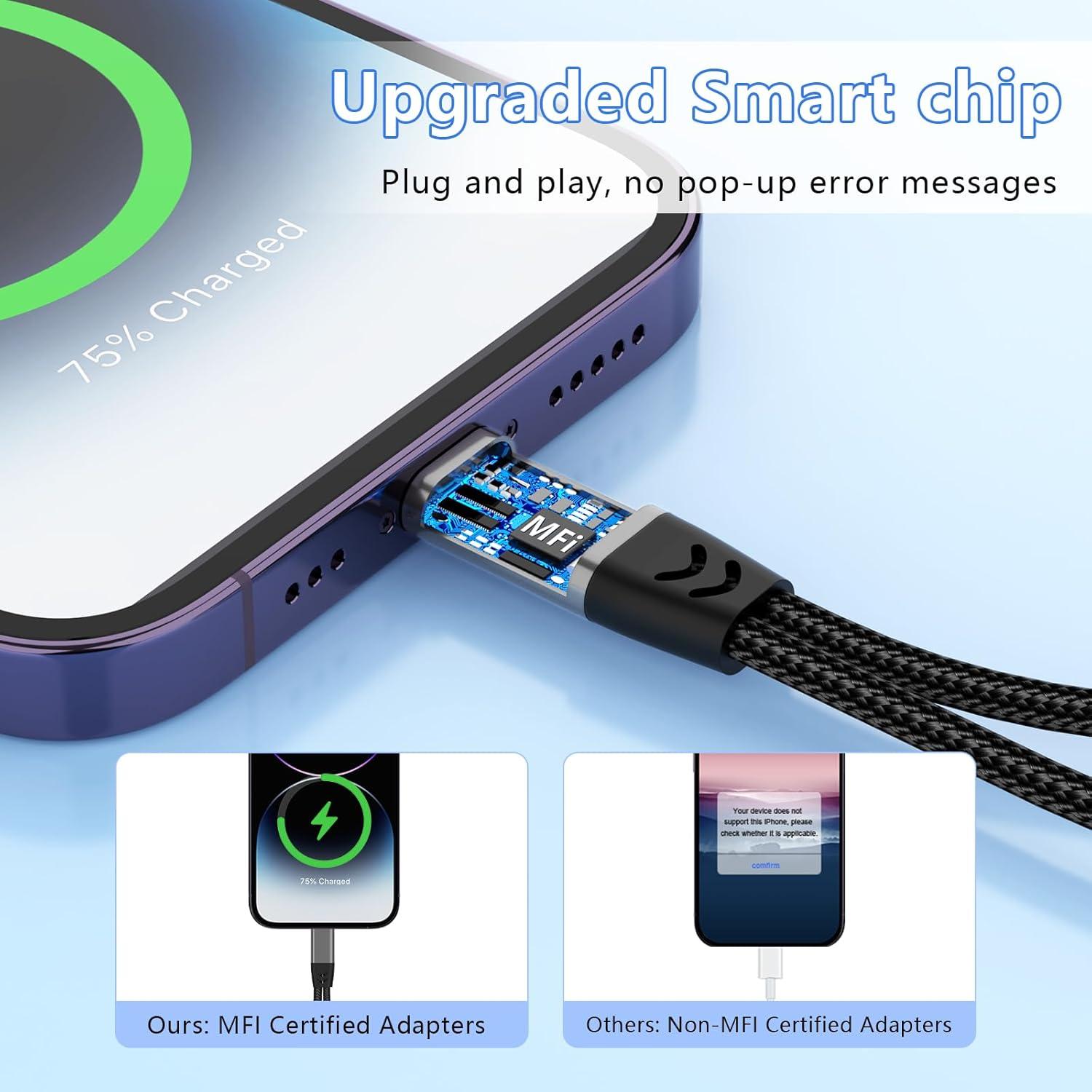 Adaptador 2-en-1 Lightning a 3.5mm MFi para iPhone