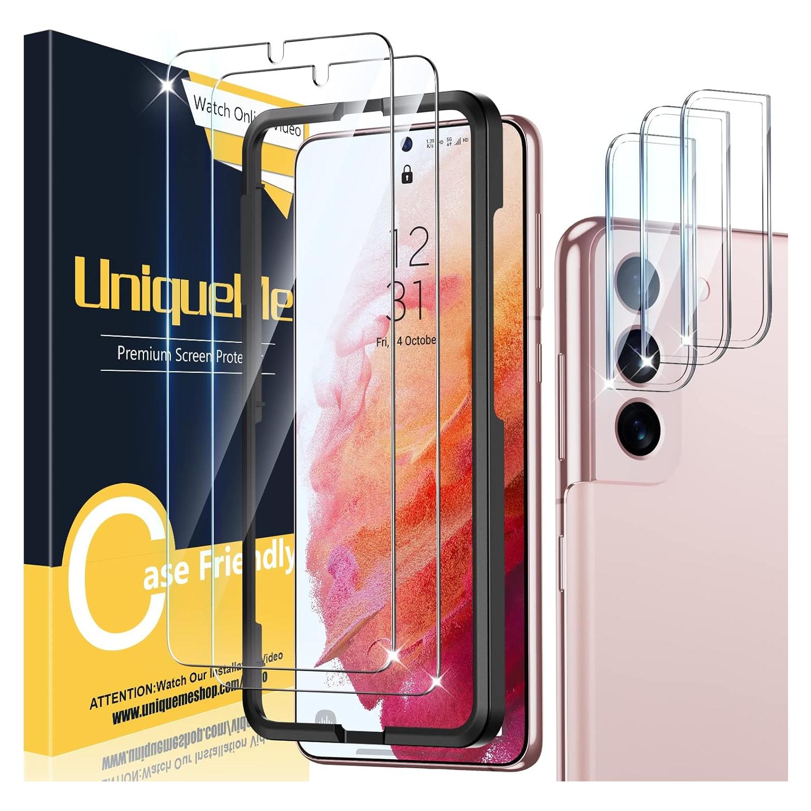 Protector Cristal Templado UniqueMe para Samsung S21 6.2" - Paquete 4