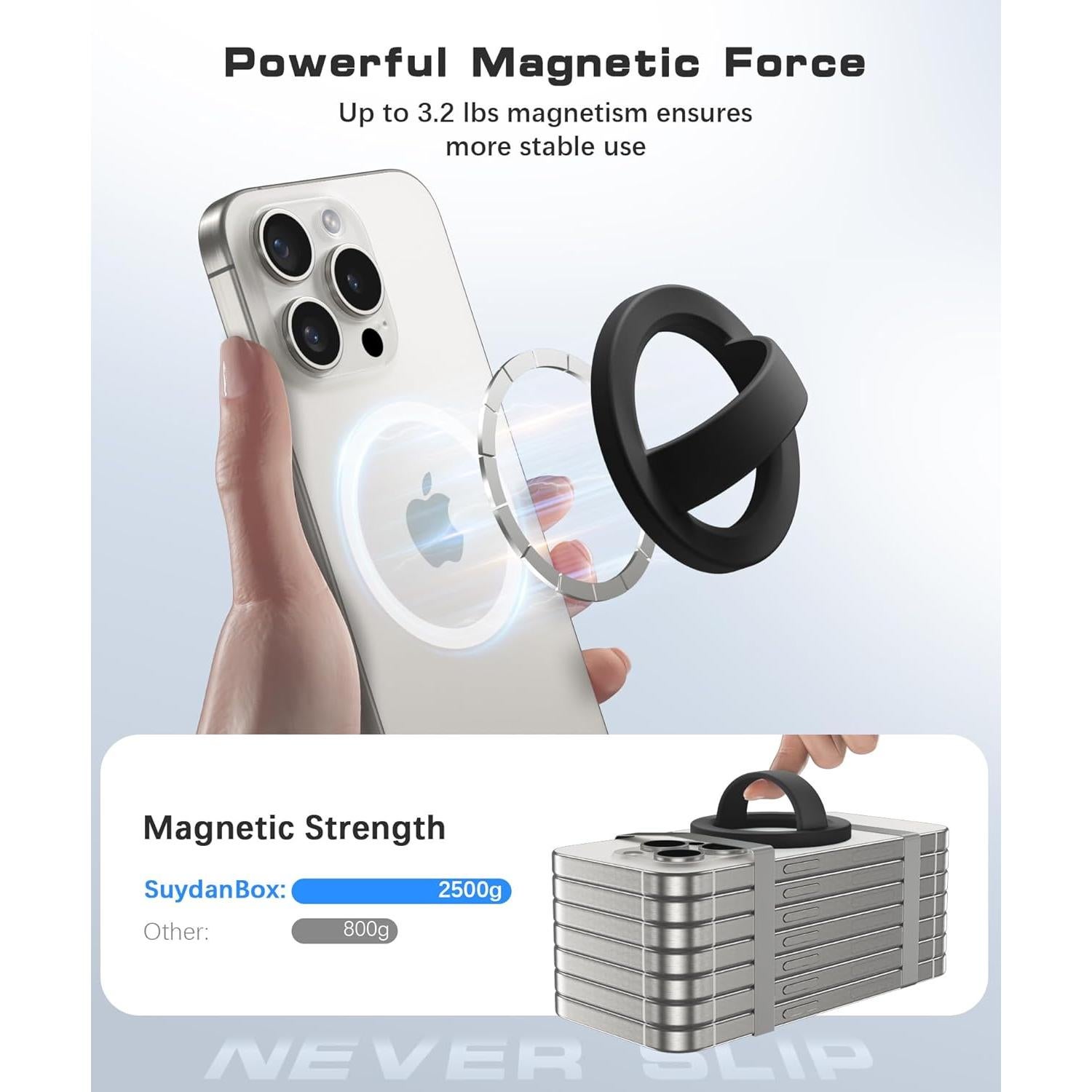 Agarrador Magnético SuydanBox para Teléfono iPhone 16/15/14/13/12