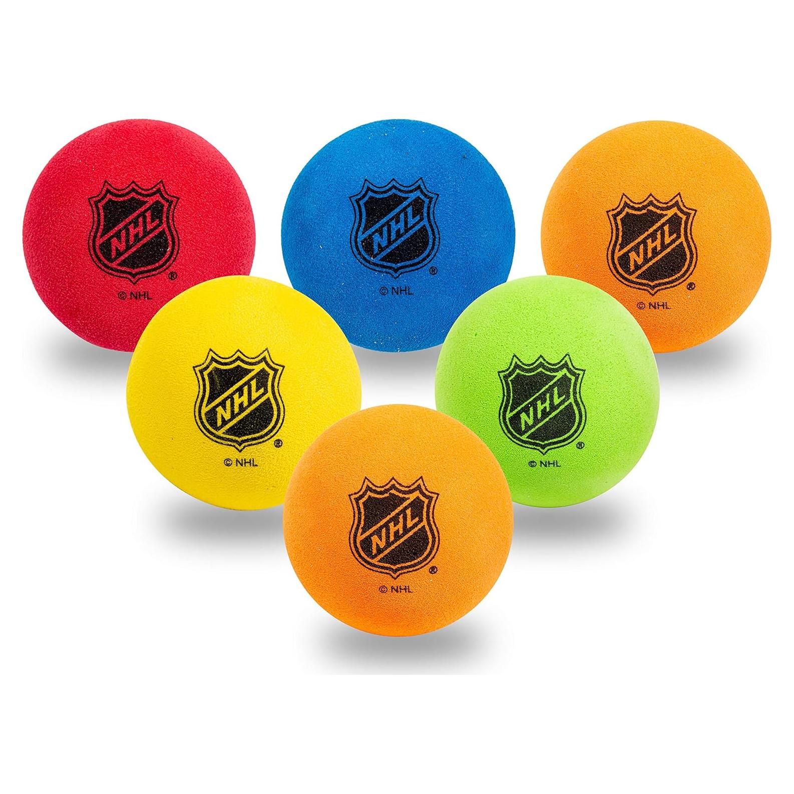 Pelotas de Hockey Mini Franklin Sports - 6 Pelotas de Espuma 5.08 cm