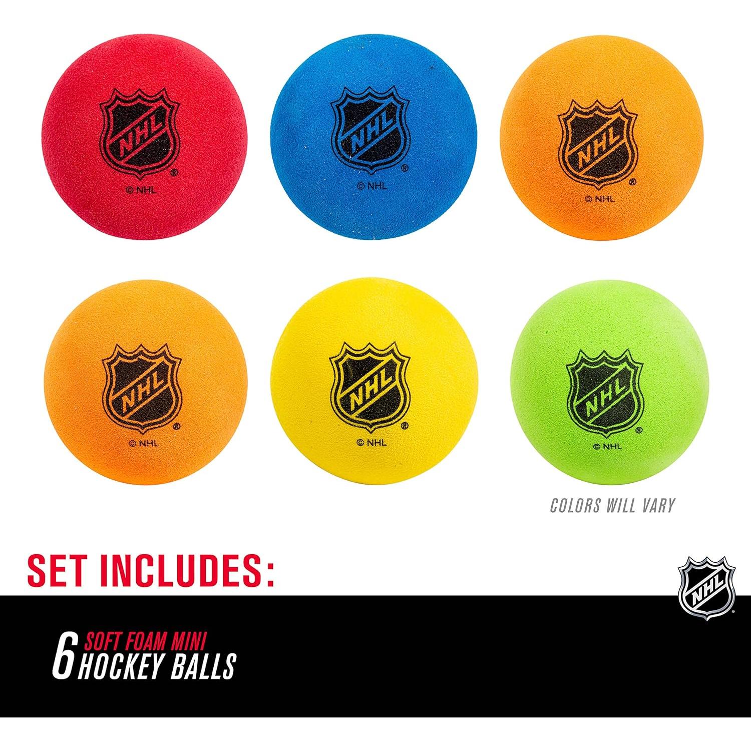 Pelotas de Hockey Mini Franklin Sports - 6 Pelotas de Espuma 5.08 cm