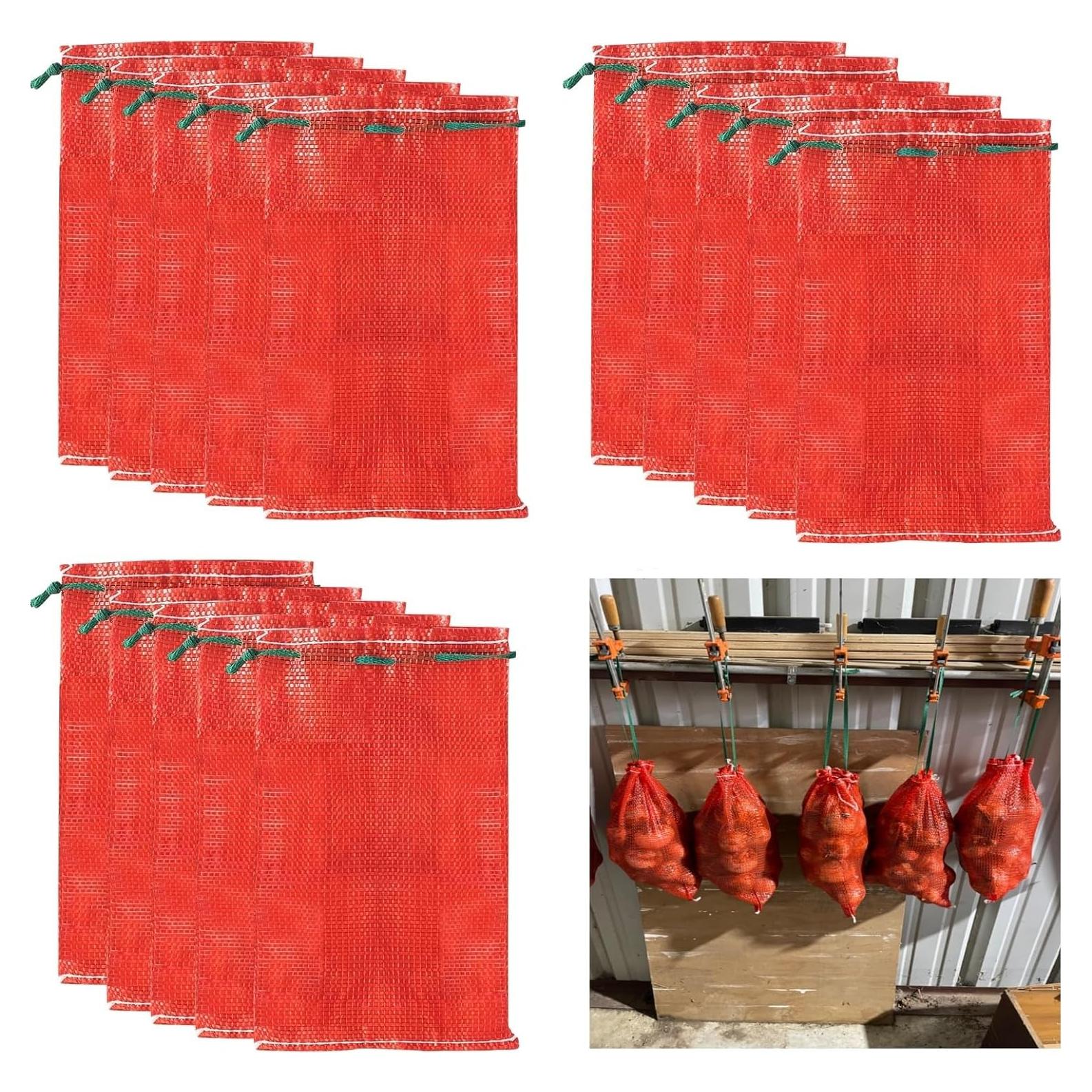 Paquete de 15 bolsas de malla ERJNND 25.4x45.7 cm reutilizables