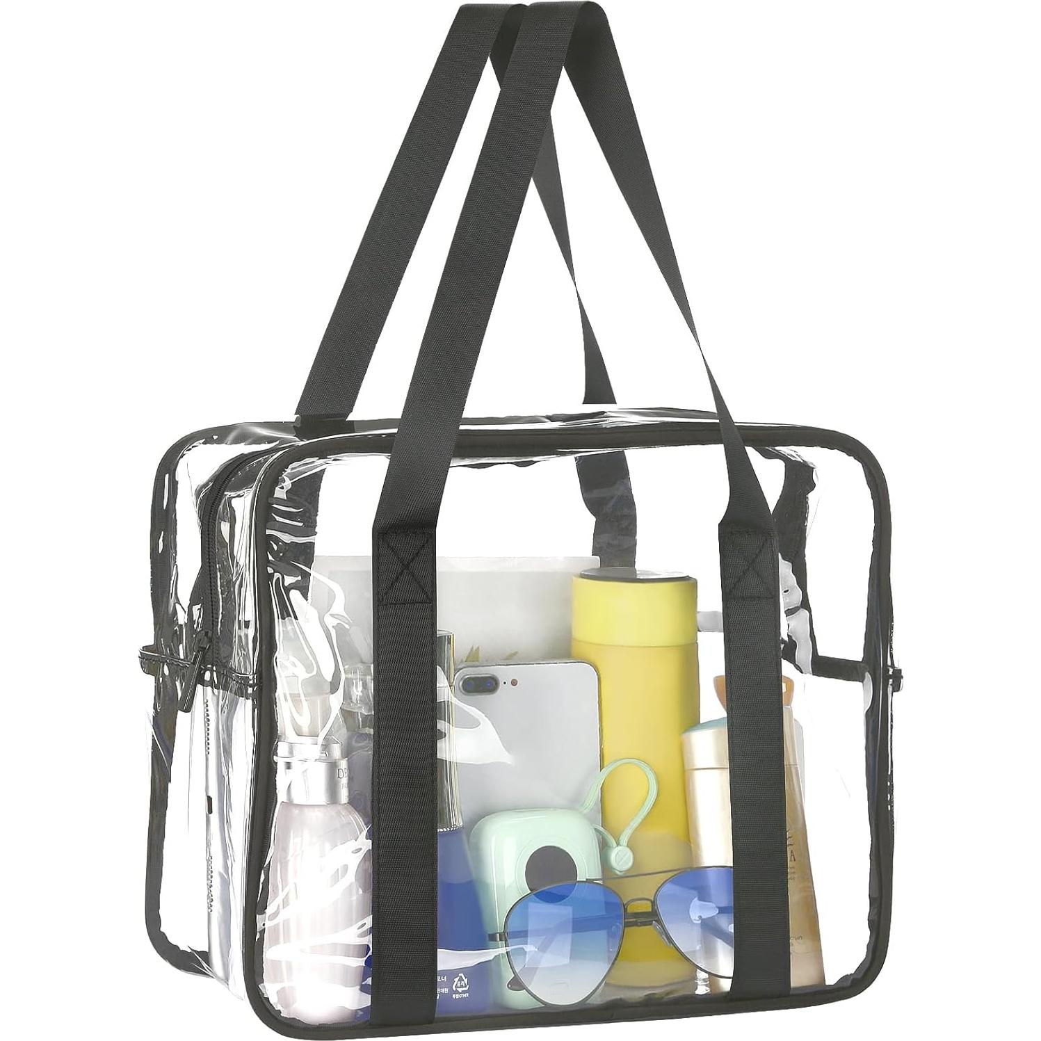 Bolsa de Maquillaje Transparente HAOGUAGUA 30x26x13 cm Negra