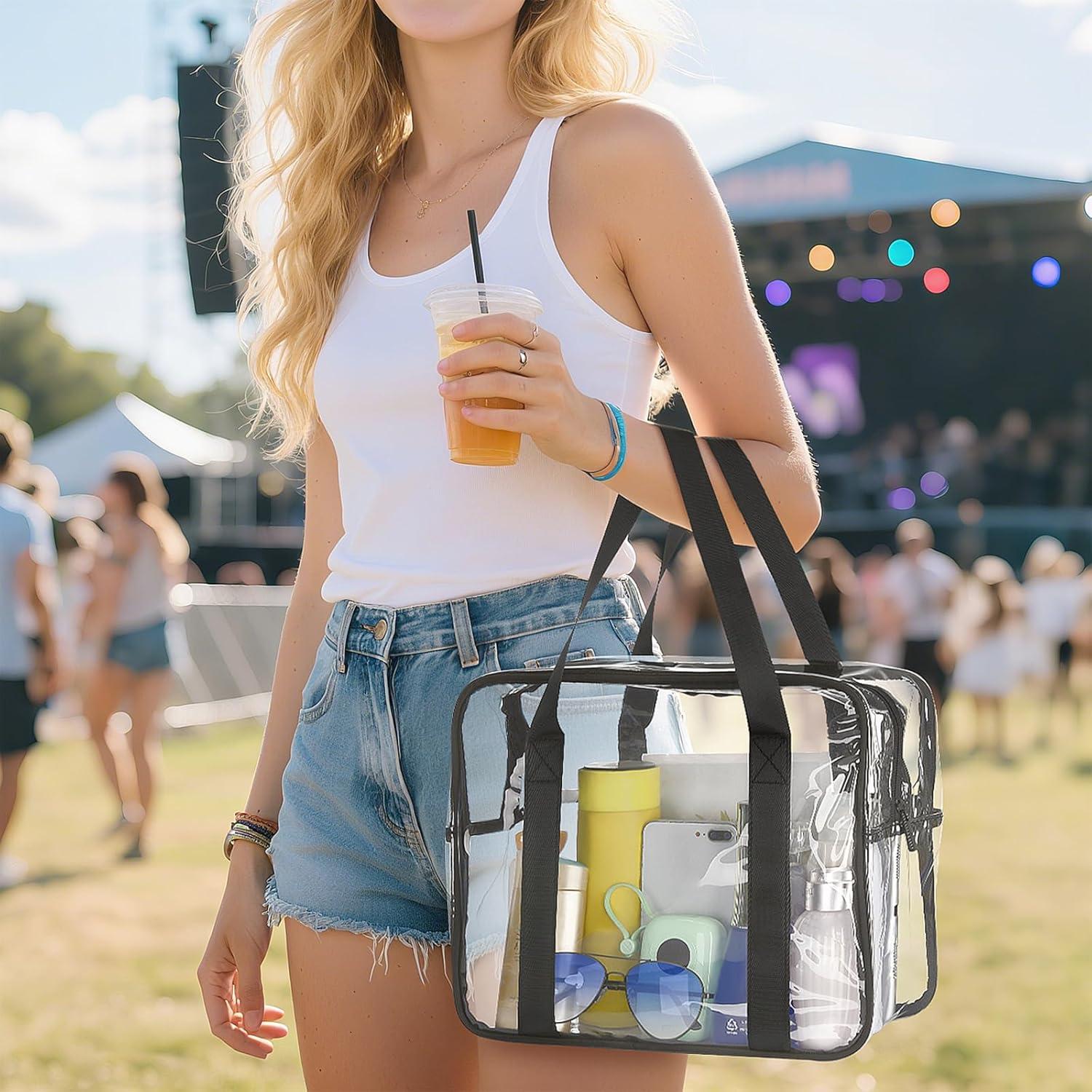 Bolsa de Maquillaje Transparente HAOGUAGUA 30x26x13 cm Negra