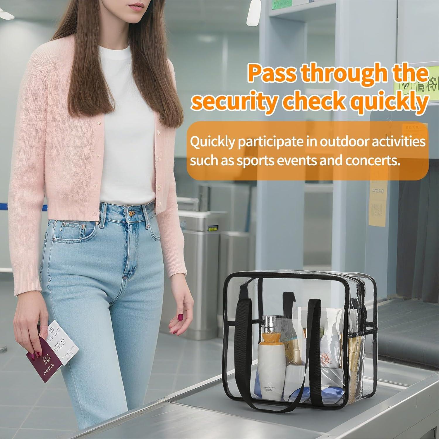 Bolsa de Maquillaje Transparente HAOGUAGUA 30x26x13 cm Negra