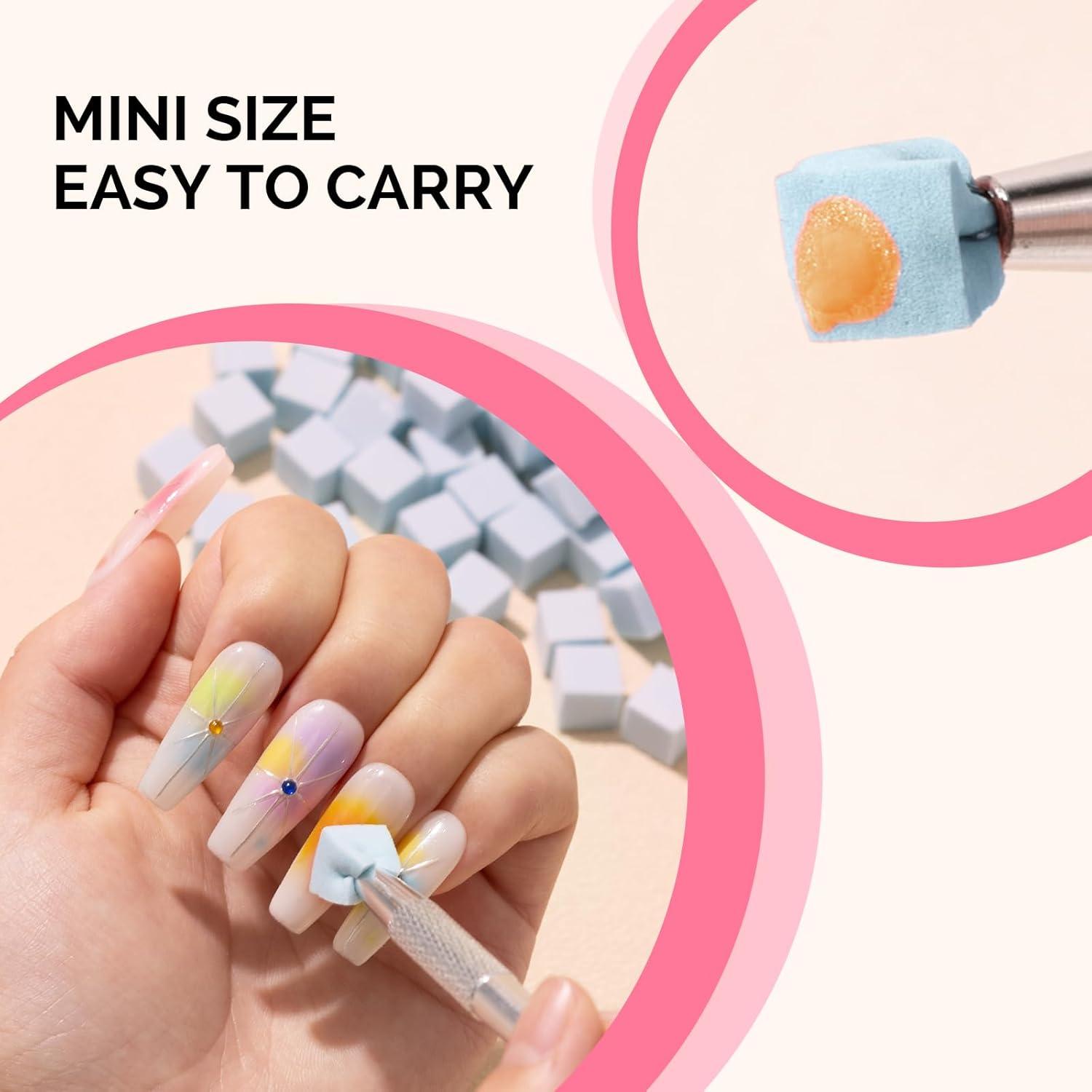 Esponjas Suaves para Uñas MelodySusie 100 Pcs Azul