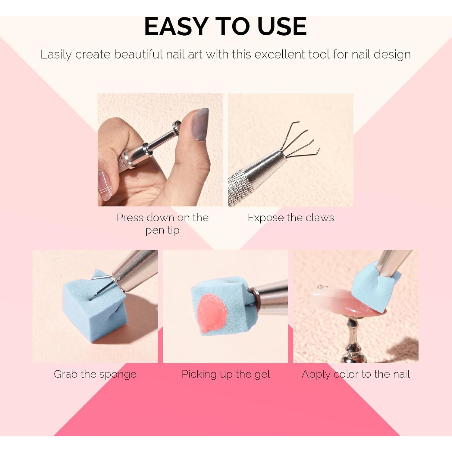 Esponjas Suaves para Uñas MelodySusie 100 Pcs Azul