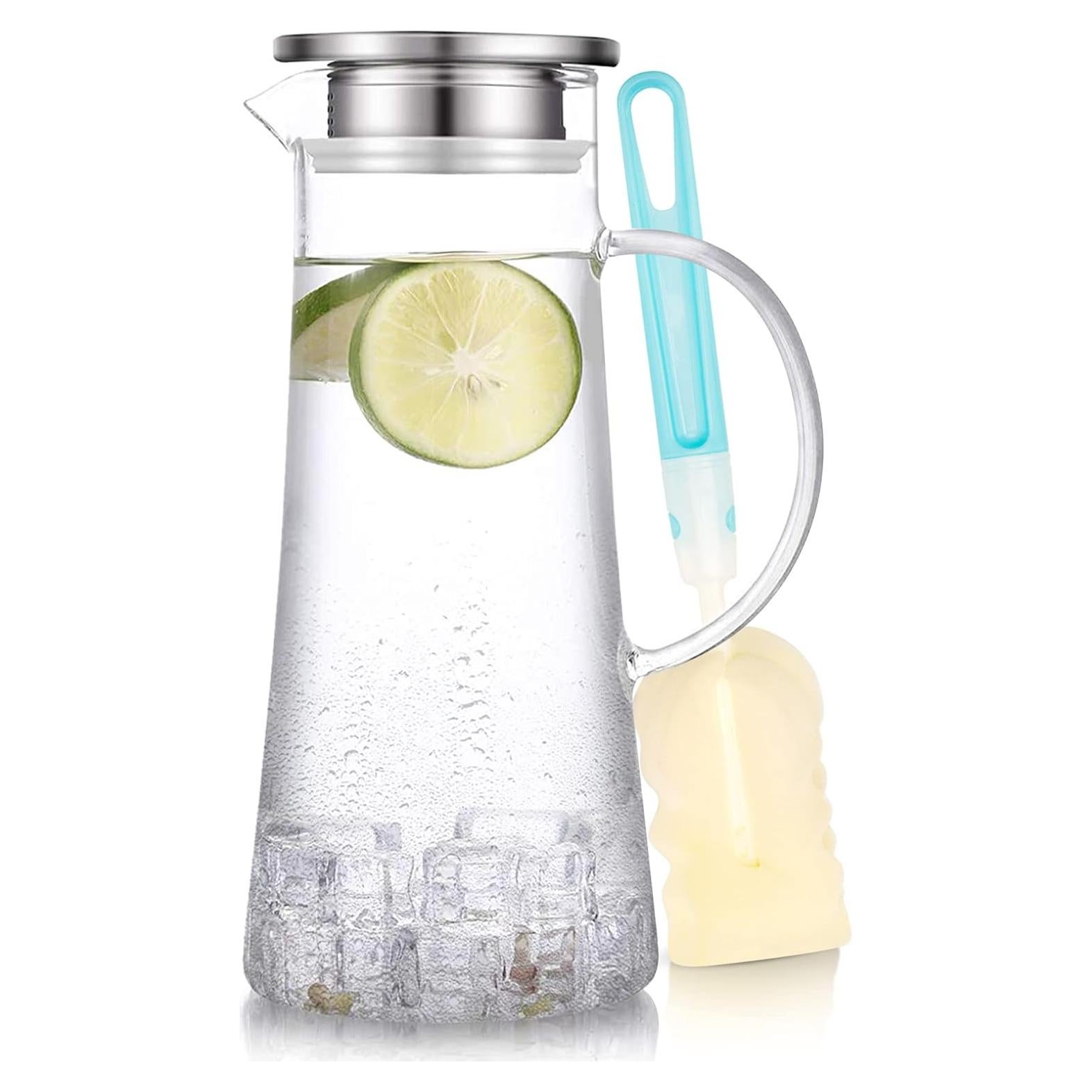 Jarra de Vidrio SUSTEAS 1.5L con Tapa y Asa - Resistente al Calor