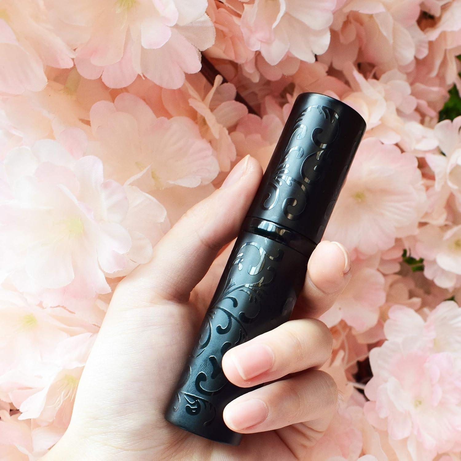 Atomizador de Perfume Recargable ZKSM 10ML Negro con Embudo