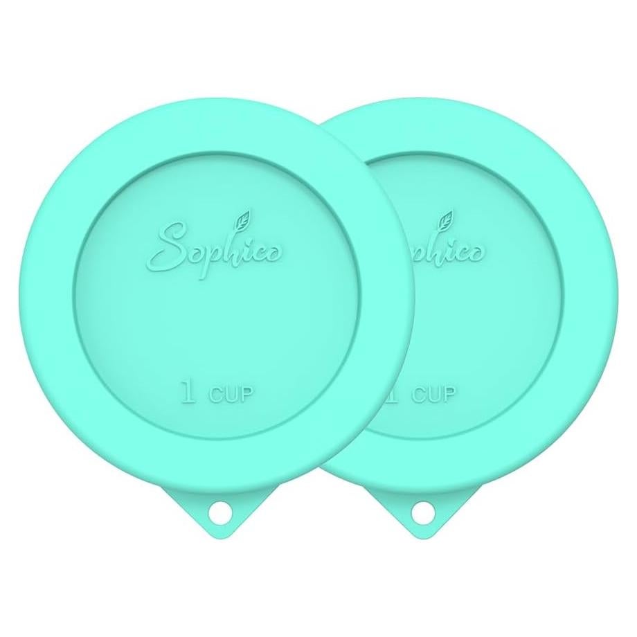 Tapa Redonda de Silicona SOPHICO para Recipiente 1 Taza - Menta
