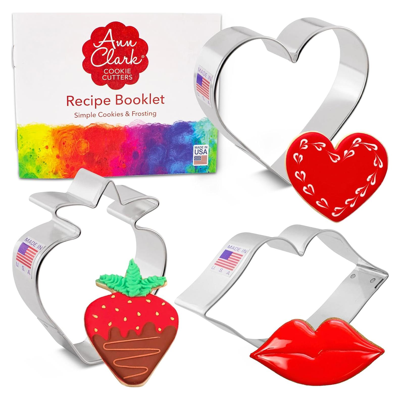 Cortadores de Galletas San Valentín Ann Clark Set 3 Piezas