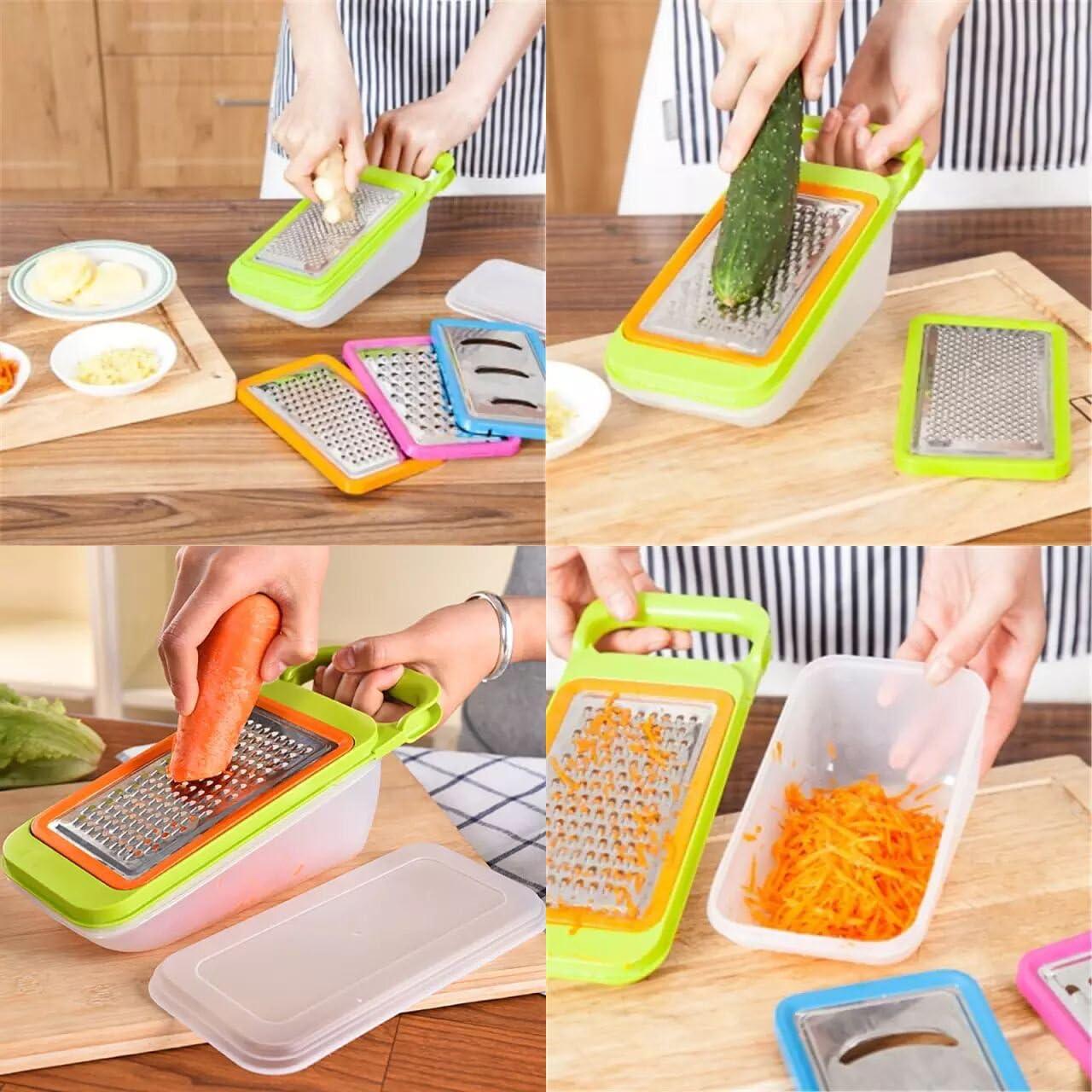 Juego de Ralladores y Cortadores TENTA Kitchen 4 en 1 Verde
