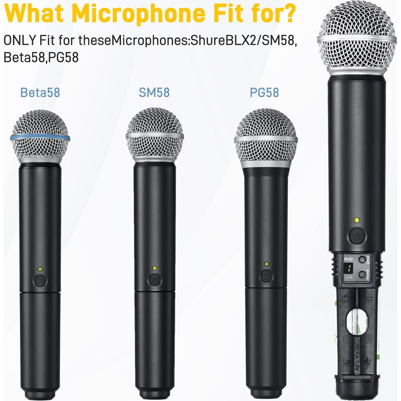 Cubierta de Batería Repuesto YIBEICO para Micrófono Shure BLX2/SM58
