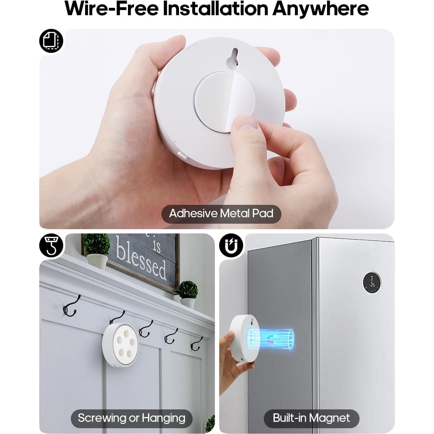 Luces Puck LED Recargables GOODEA.fun con Control Remoto 2 Pcs