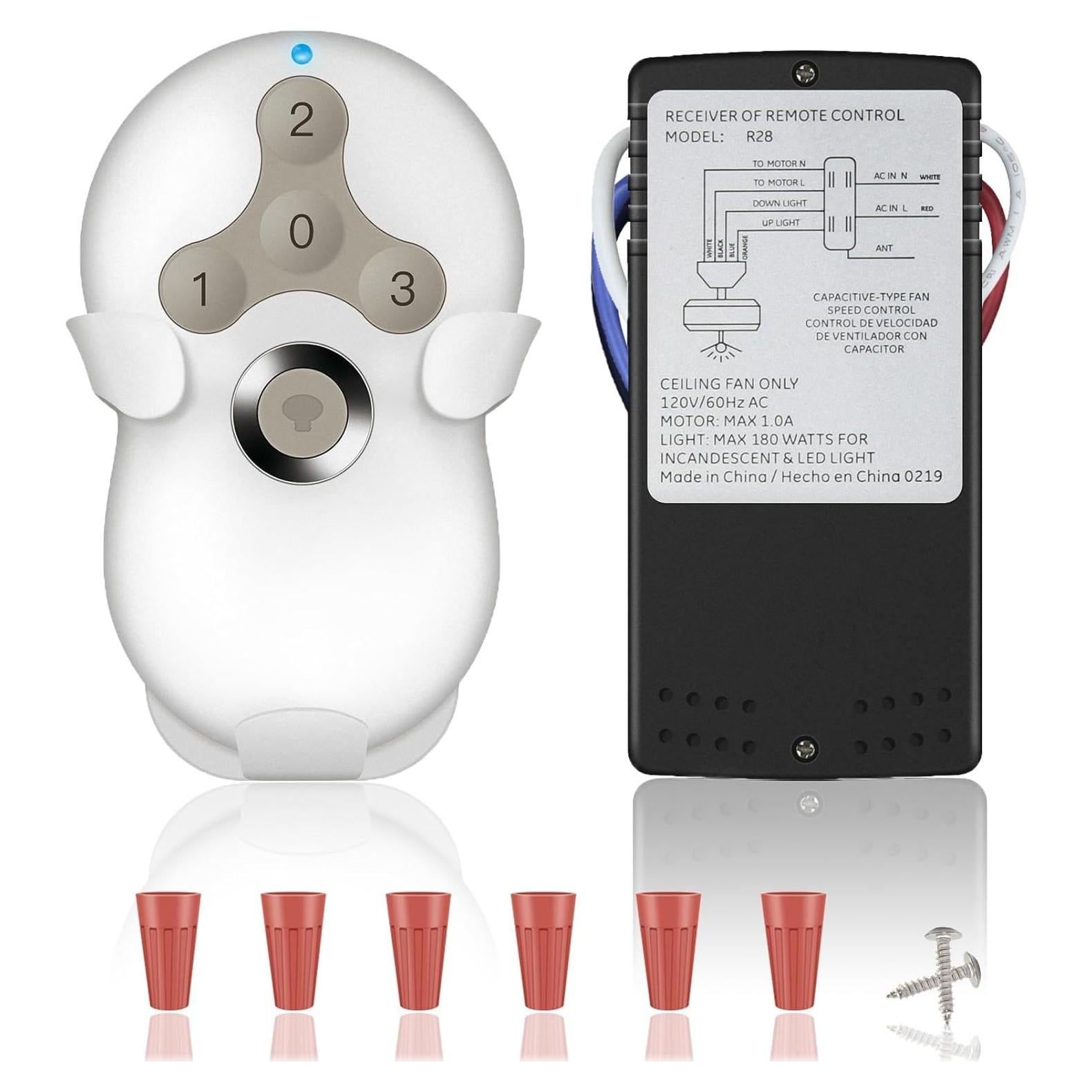 Control Remoto Universal para Ventilador de Techo FEKOTS 3 Velocidades