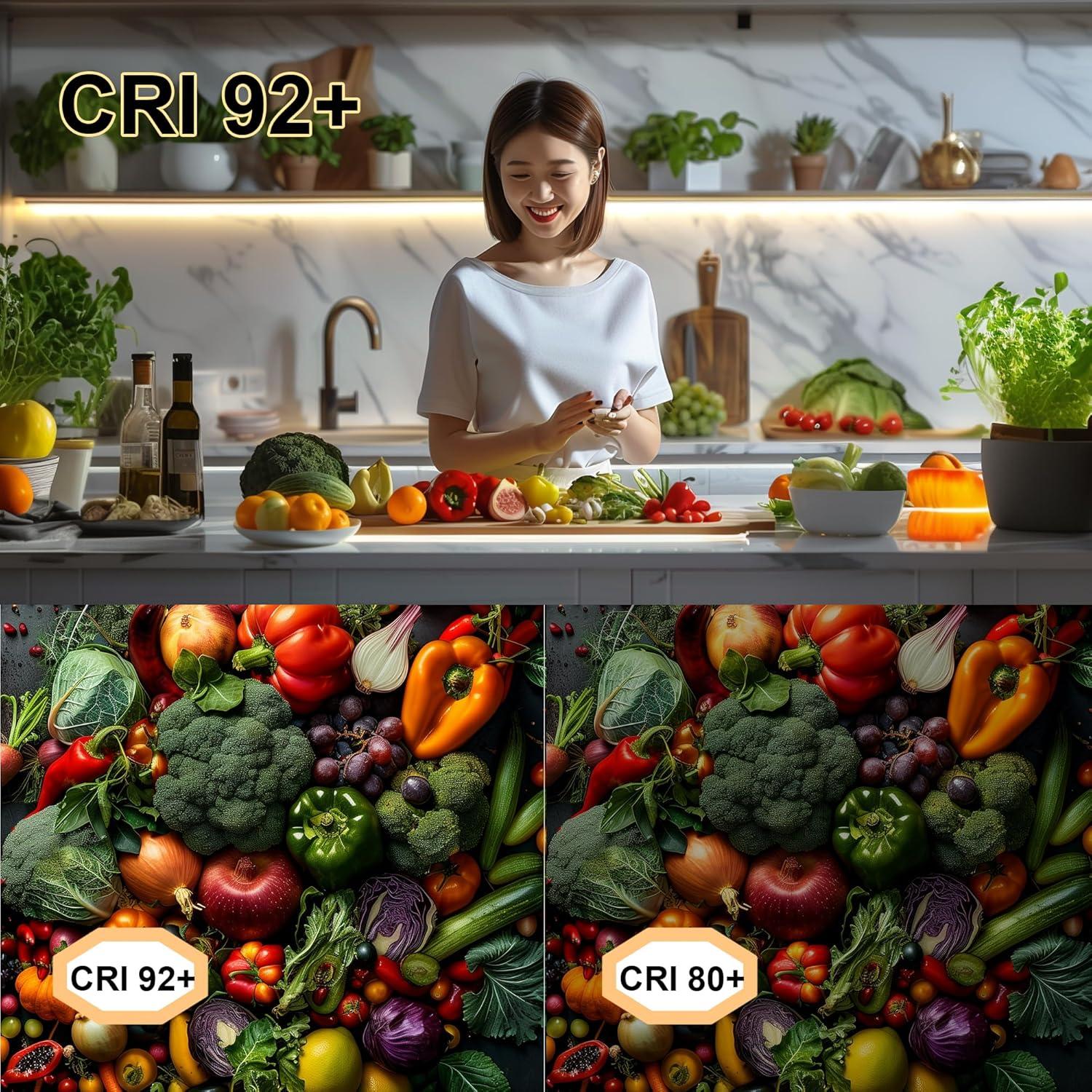 Tira de luz LED COB 24V 3m blanca cálida 2700K regulable