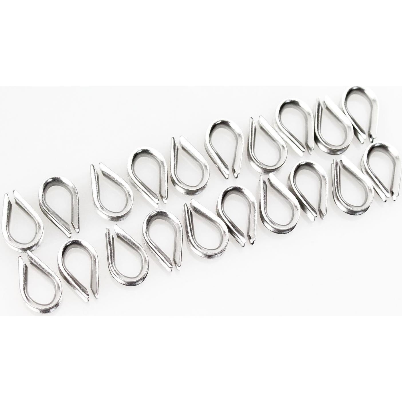 Ojal de Cable de Alambre Acero Inoxidable M2 20 Piezas 1.59-2.38 mm