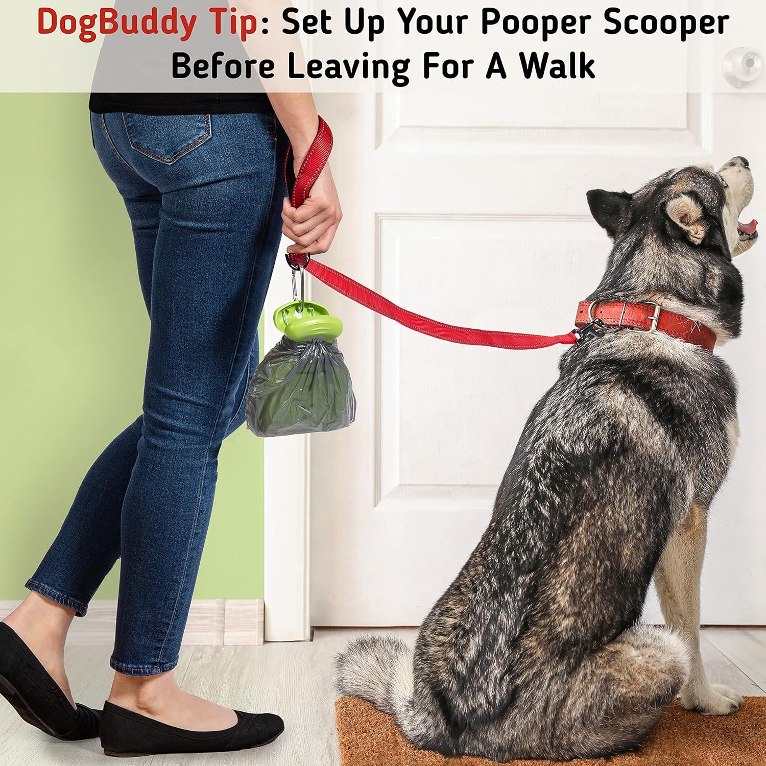 Recogedor de Excremento DogBuddy Mediano Kiwi con Bolsas