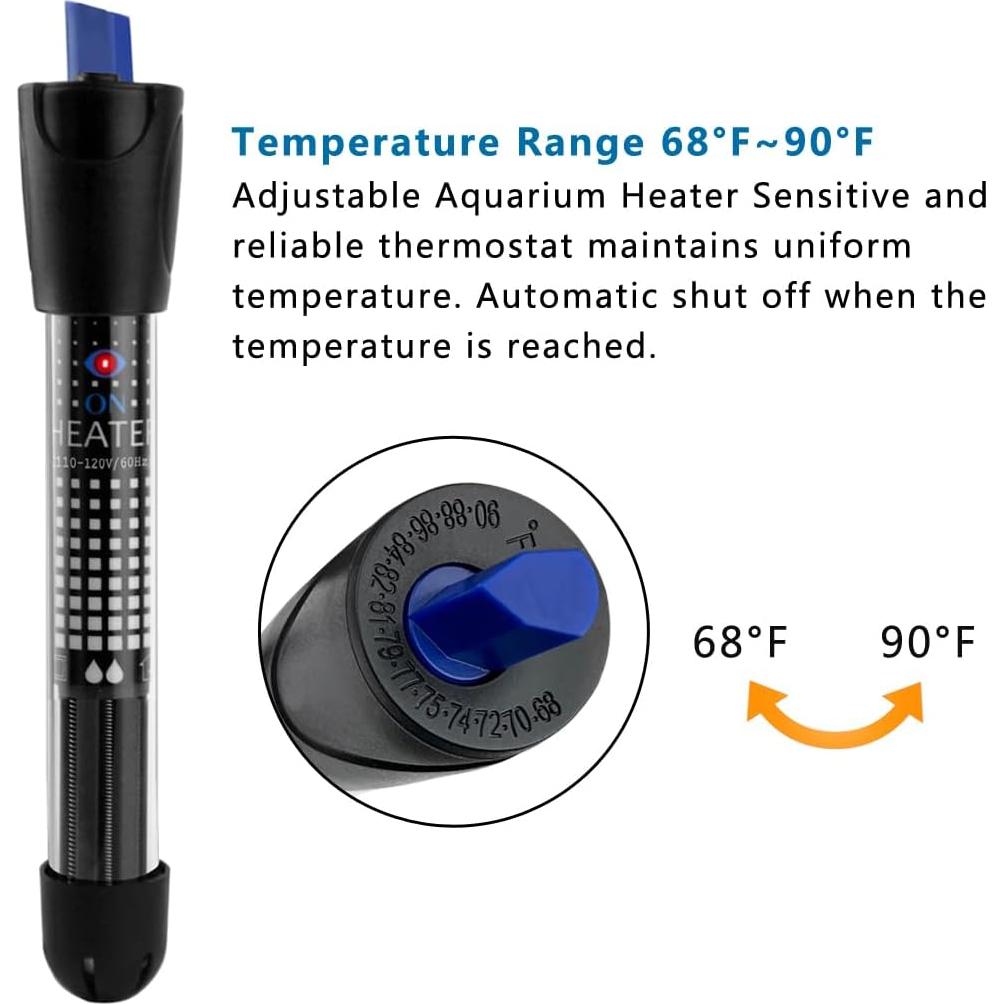 Calentador de Acuario DOMICA 25W para 11-30 litros con Termómetro