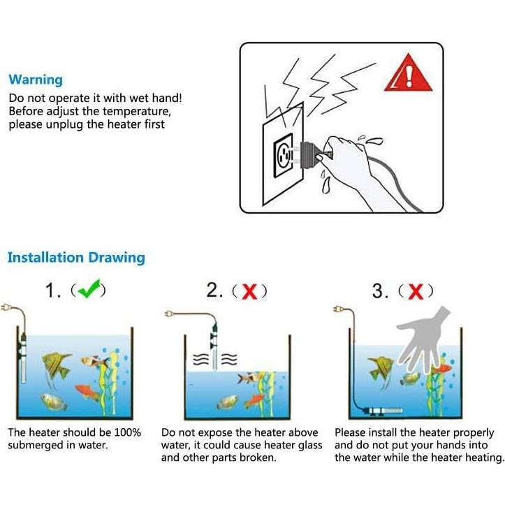 Calentador de Acuario DOMICA 25W para 11-30 litros con Termómetro