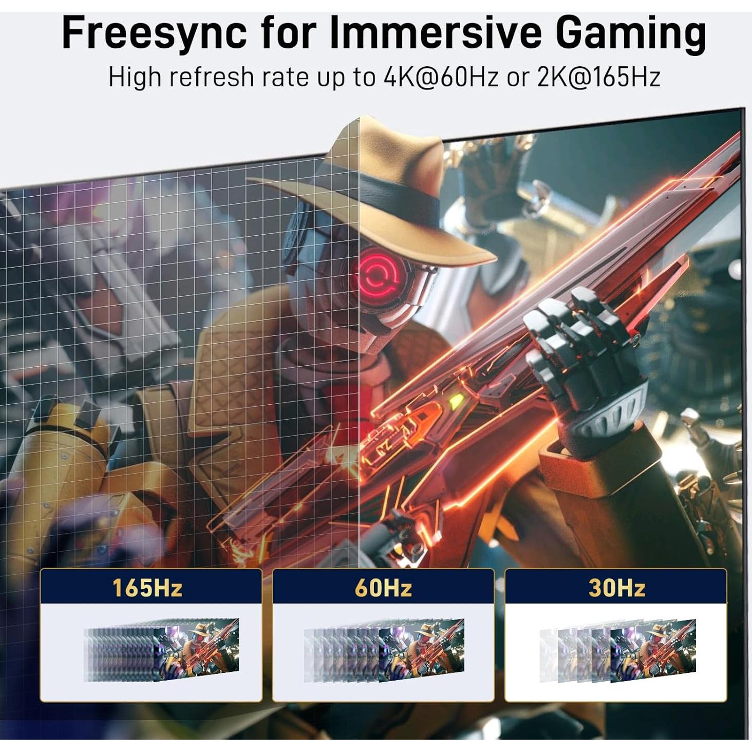 Cable USB C a DisplayPort 1m 4K@60Hz Thunderbolt 3/4/5