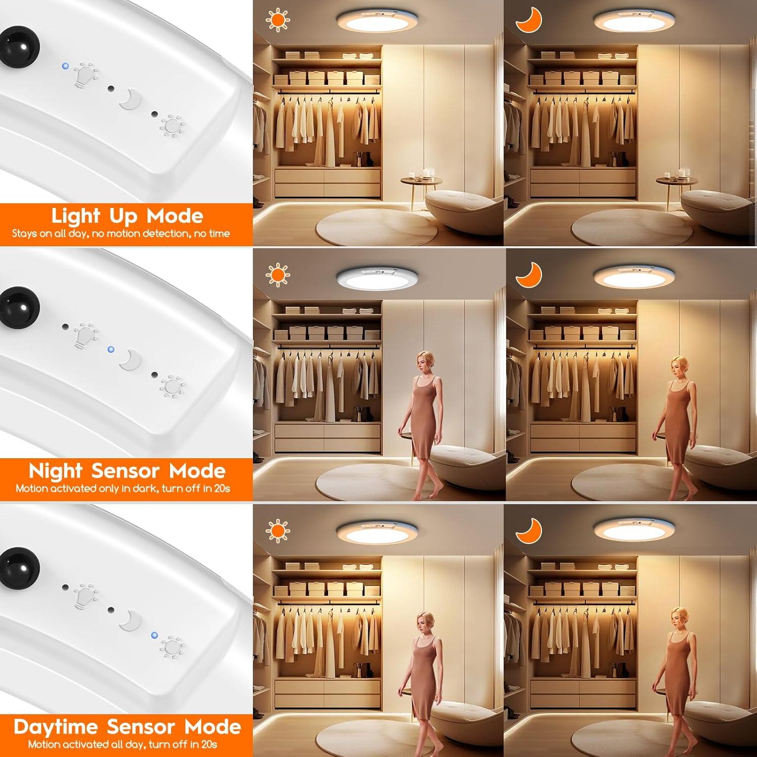 Luz de Techo Inalámbrica ORYAR con Sensor de Movimiento 500LM