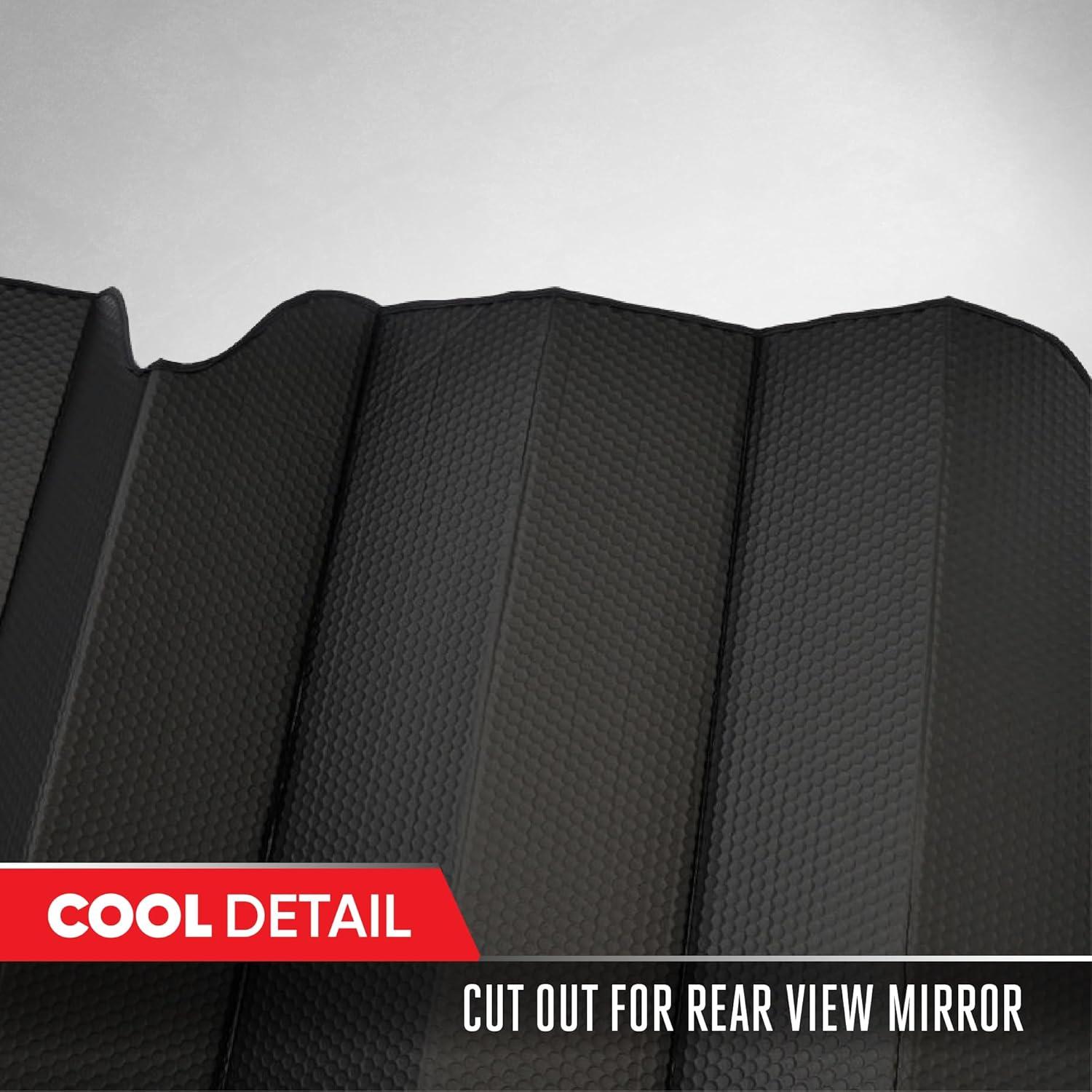 Sombra de Parabrisas Plegable Motor Trend 147x61 cm Negra