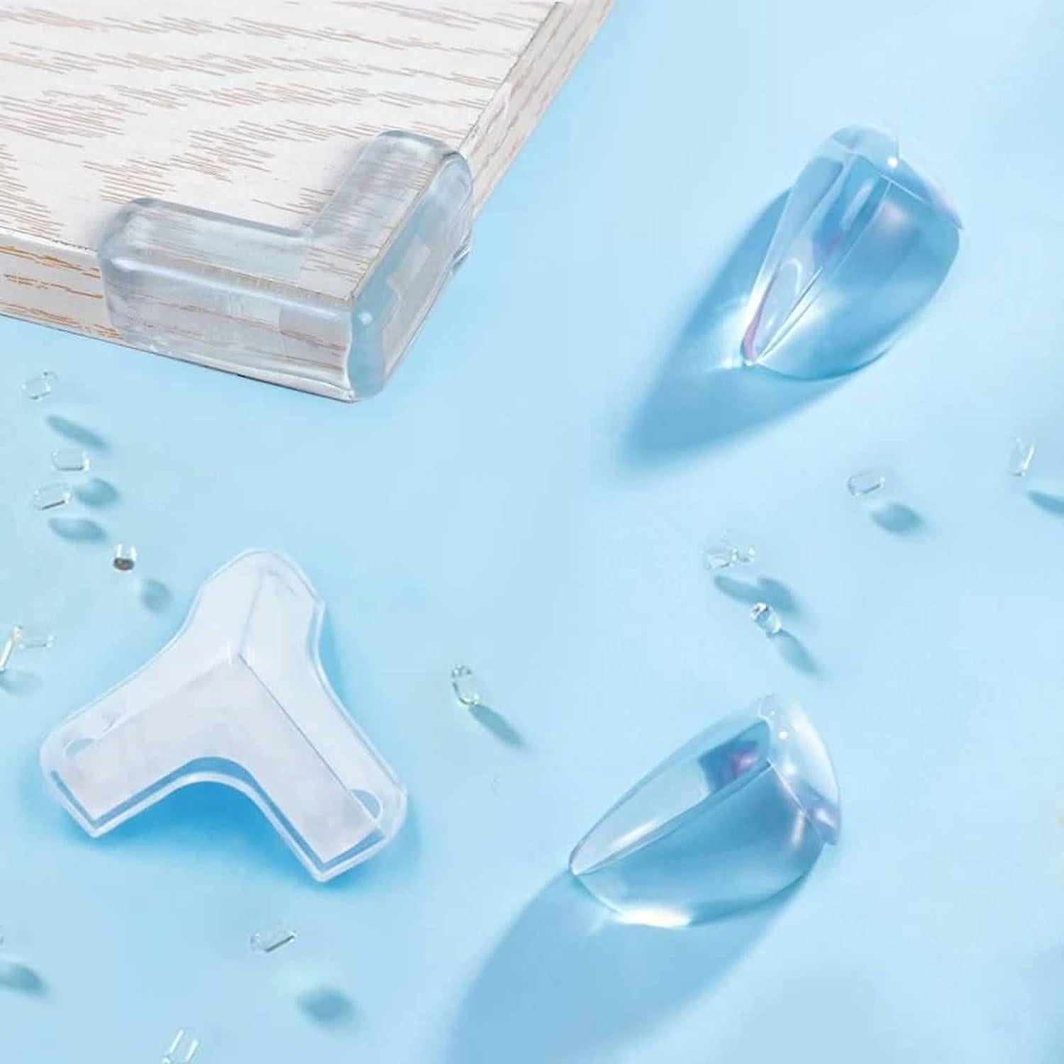 Protectores de Esquinas TANLOMY 12 Piezas Silicona Transparente