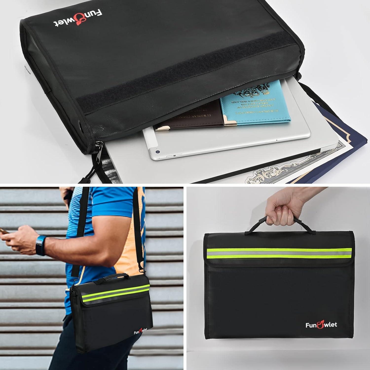 Bolsa y Caja de Seguridad a Prueba de Fuego FunOwlet - Grande y Pequeña