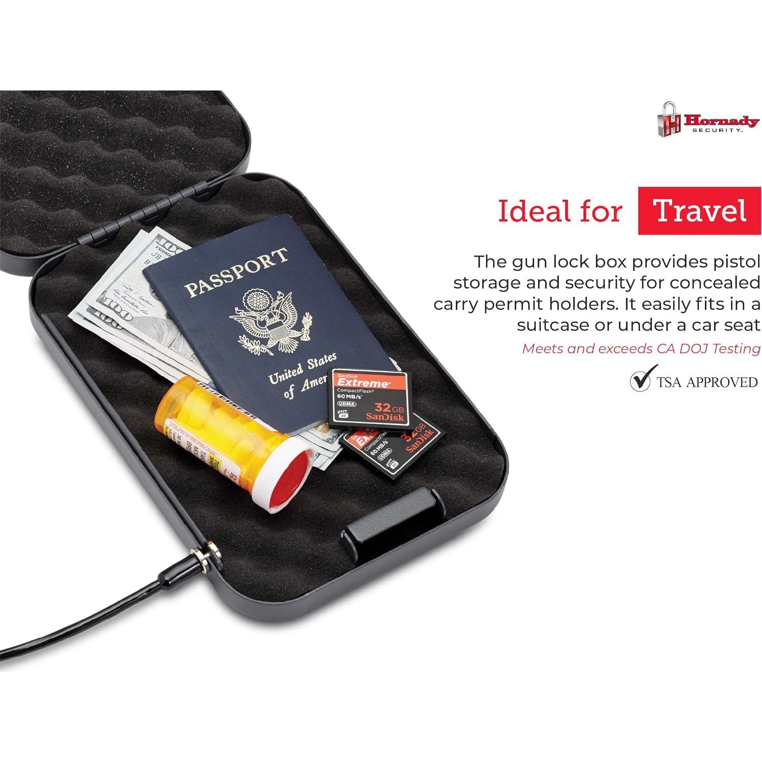 Caja de Seguridad Hornady 95200 para Armas y Valiosos 24.1x16.5cm