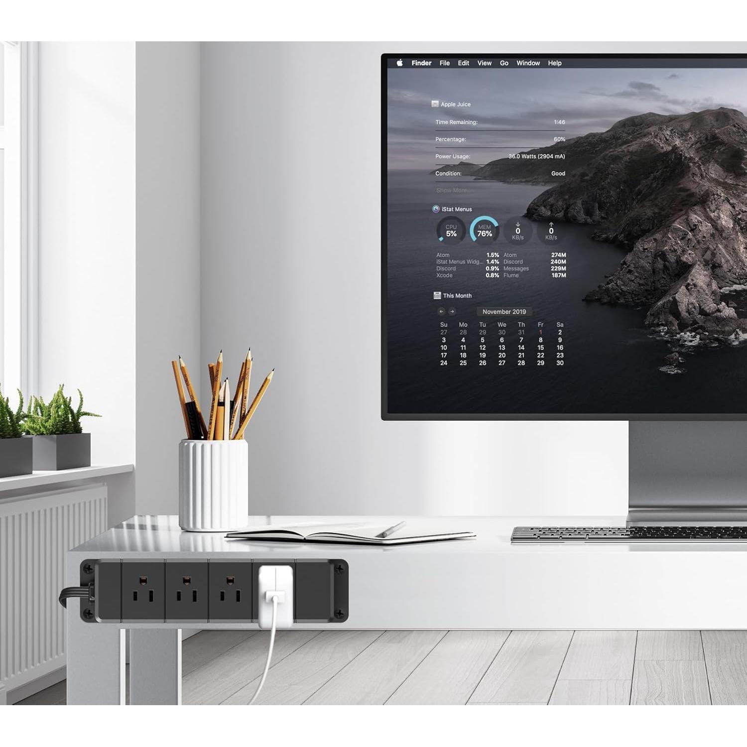 Regleta de Carga Rápida ANNQUAN 40W 12 Salidas 4 USB