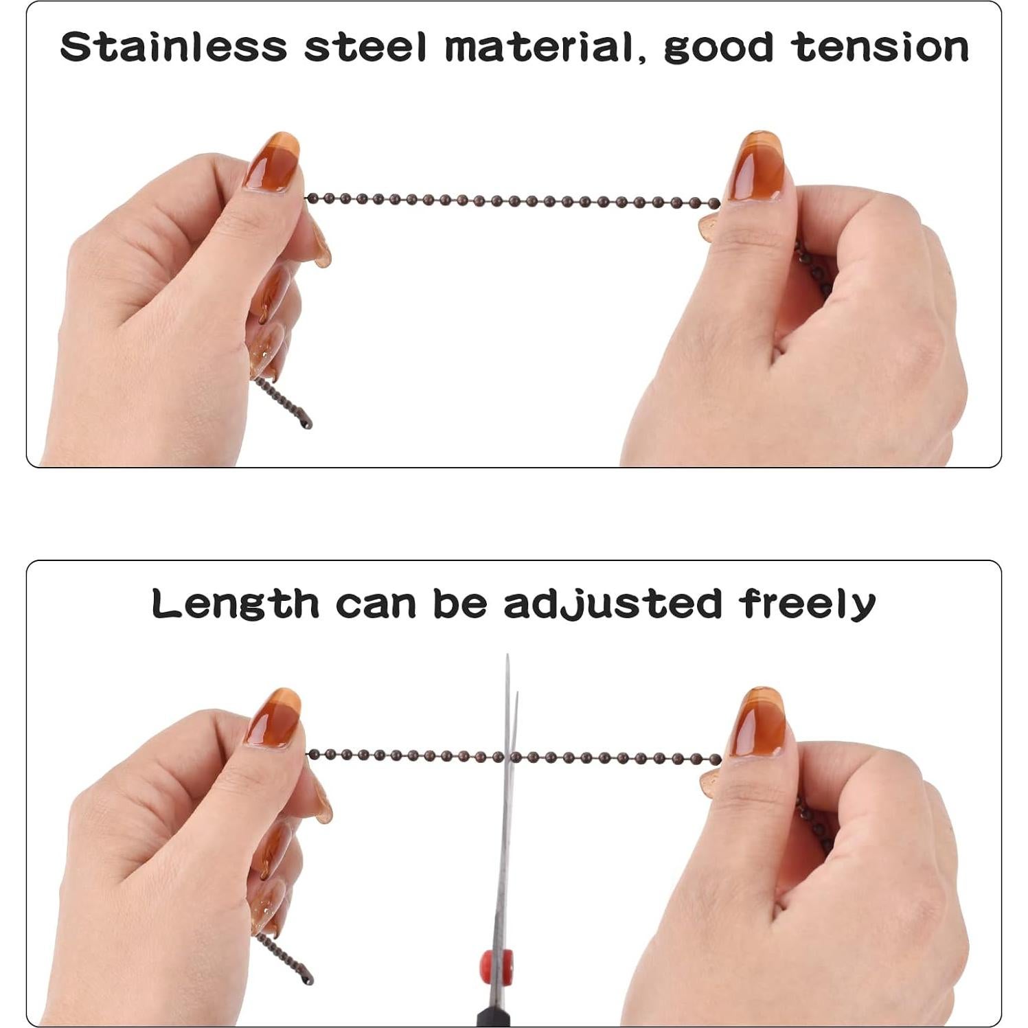 Cadena de Tirar para Ventilador de Techo JEPELUS 35.56 cm Bronce Rojo