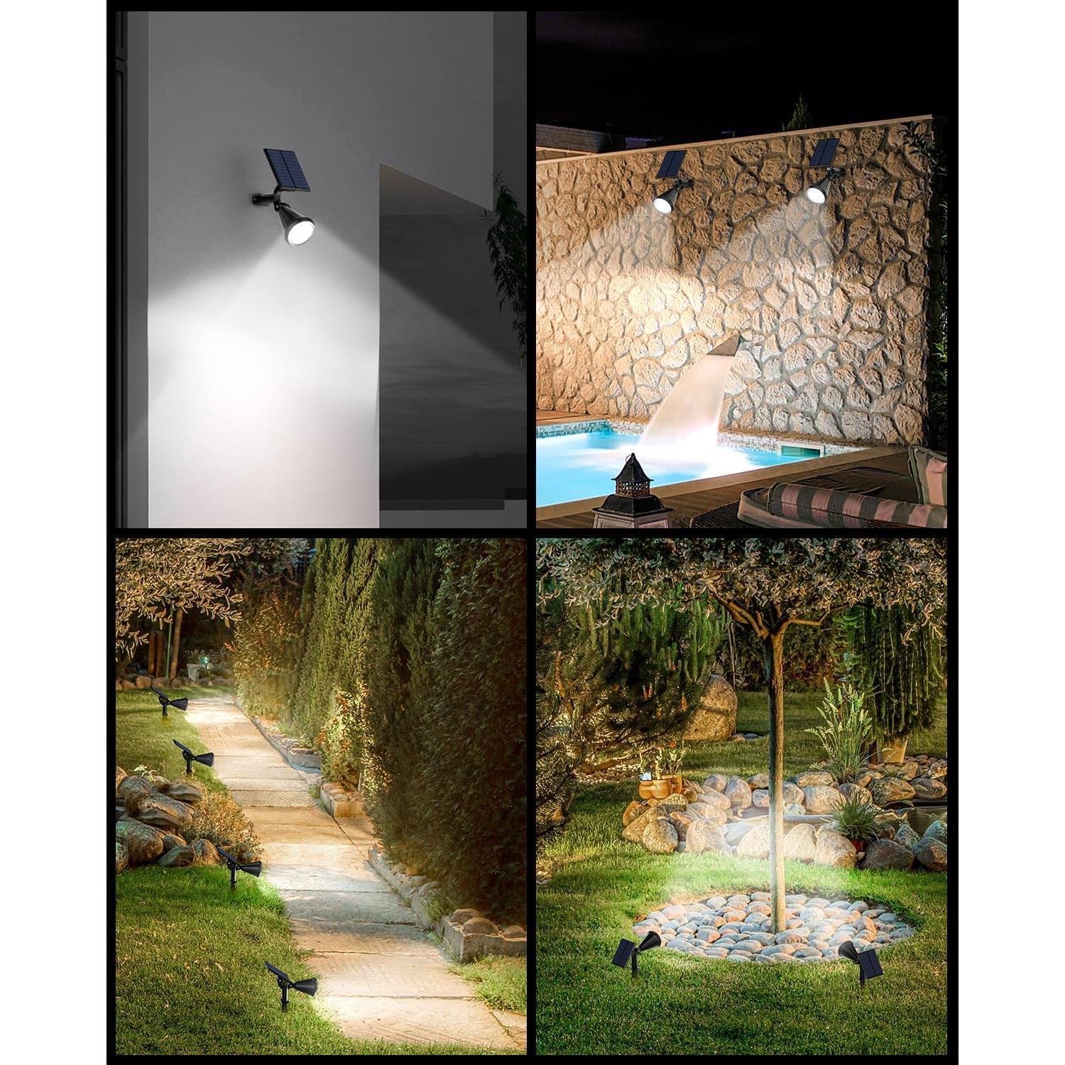 Luces Solares Exteriores Fratink 14 LED 2 Paquete IP65