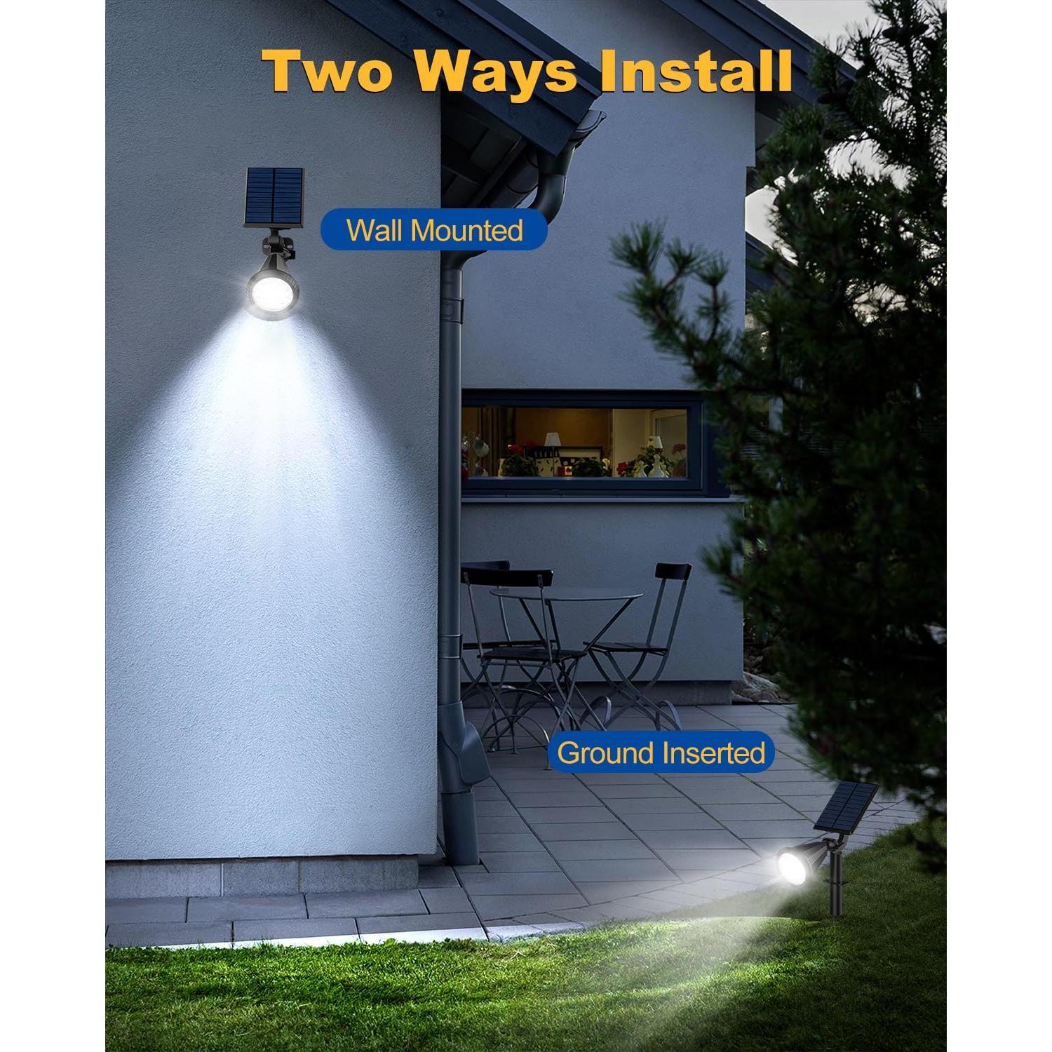 Luces Solares Exteriores Fratink 14 LED 2 Paquete IP65