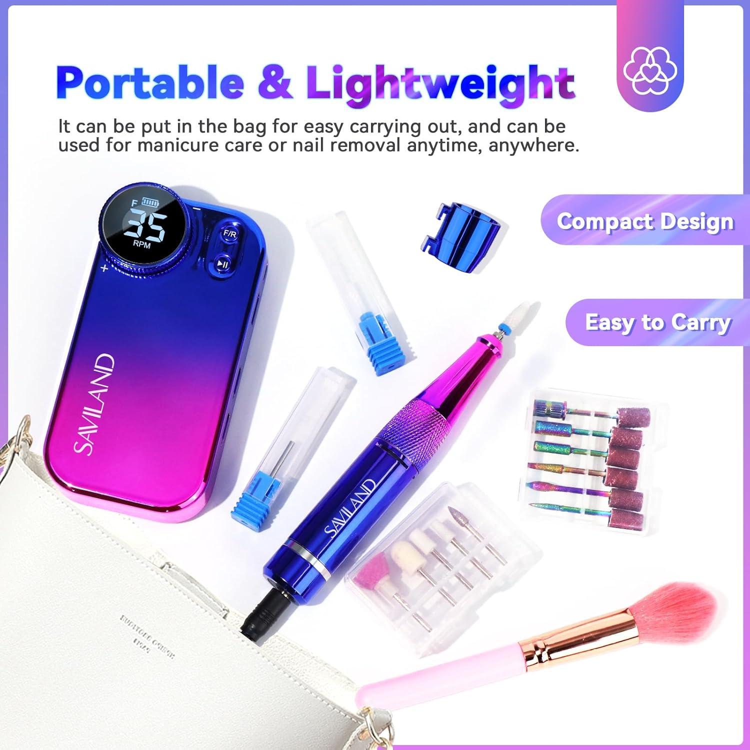 Taladro de Uñas Eléctrico Saviland PRO 35000RPM Portátil