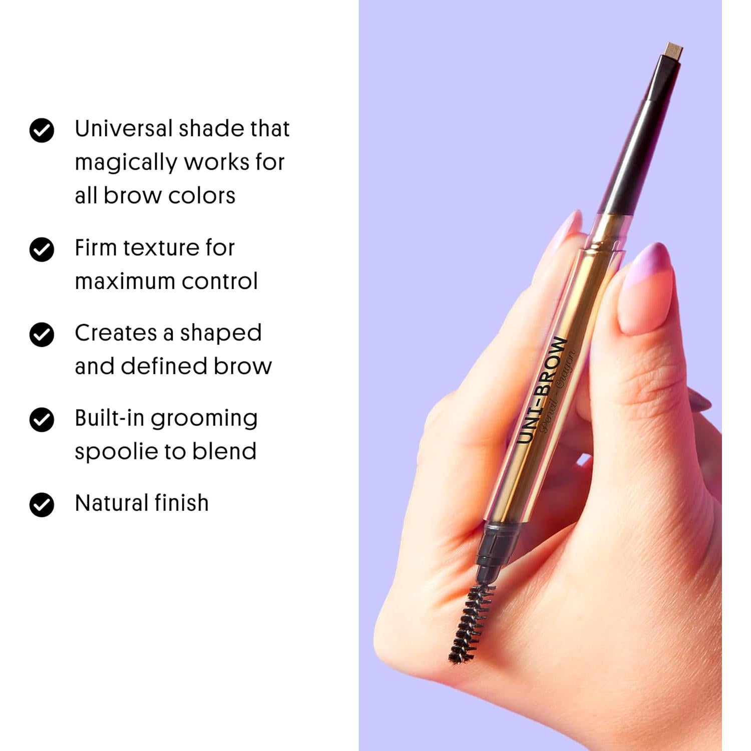 Lápiz de Cejas Winky Lux Uni Brow Doble Lado Impermeable