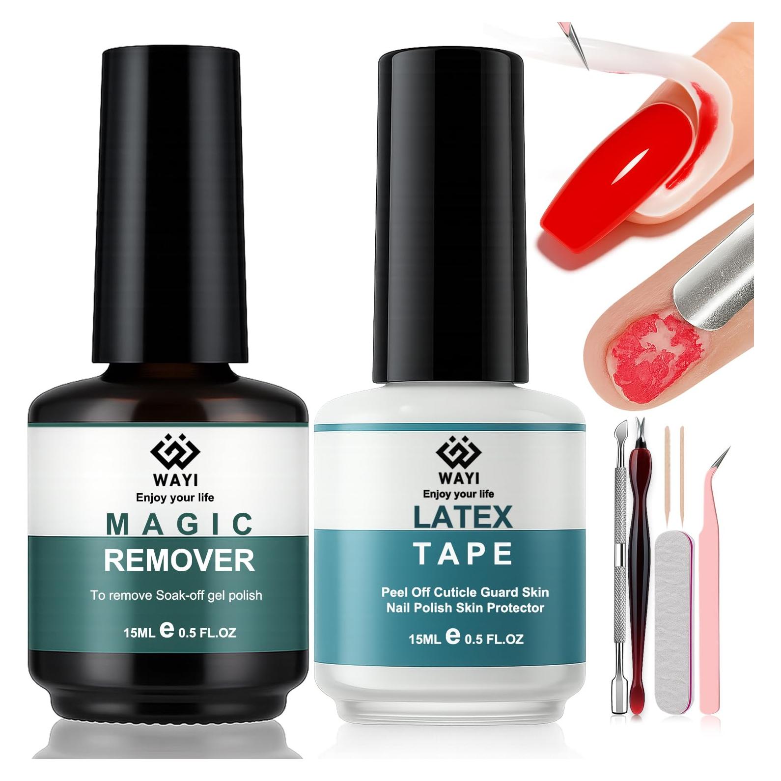 Kit Quitacutículas de Gel WAYI - 8 Piezas, Remoción Rápida