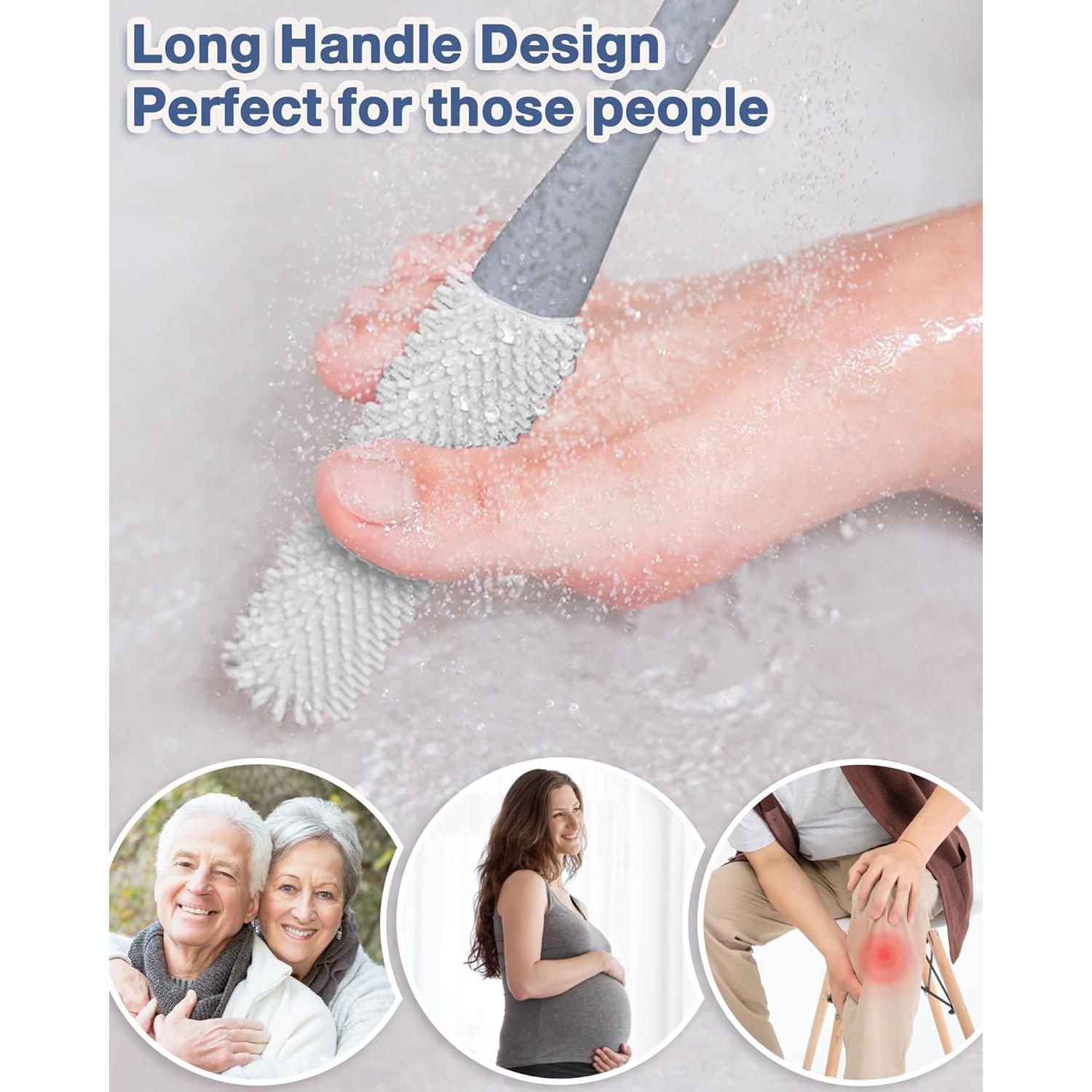 Cepillo Exfoliador de Pies Demarzily con Mango Largo 40 cm Gris