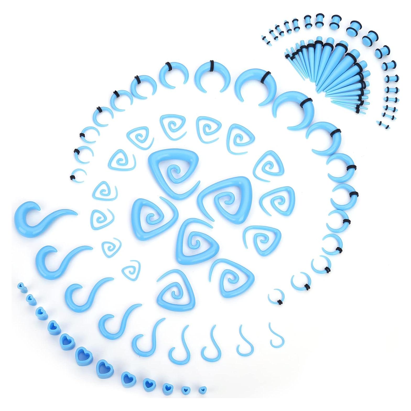 Kit de Estiramiento de Orejas 93 Piezas ORAZIO 14G-00G