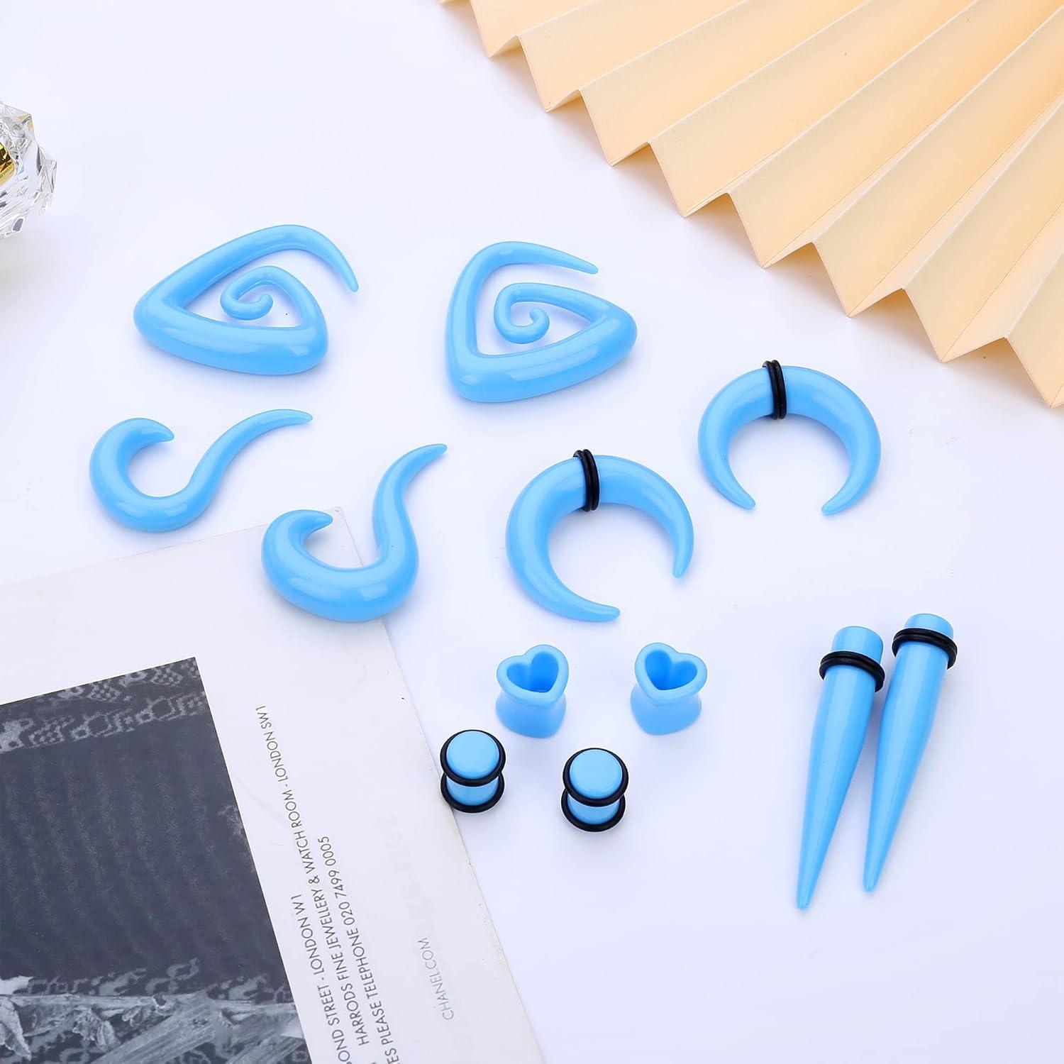 Kit de Estiramiento de Orejas 93 Piezas ORAZIO 14G-00G