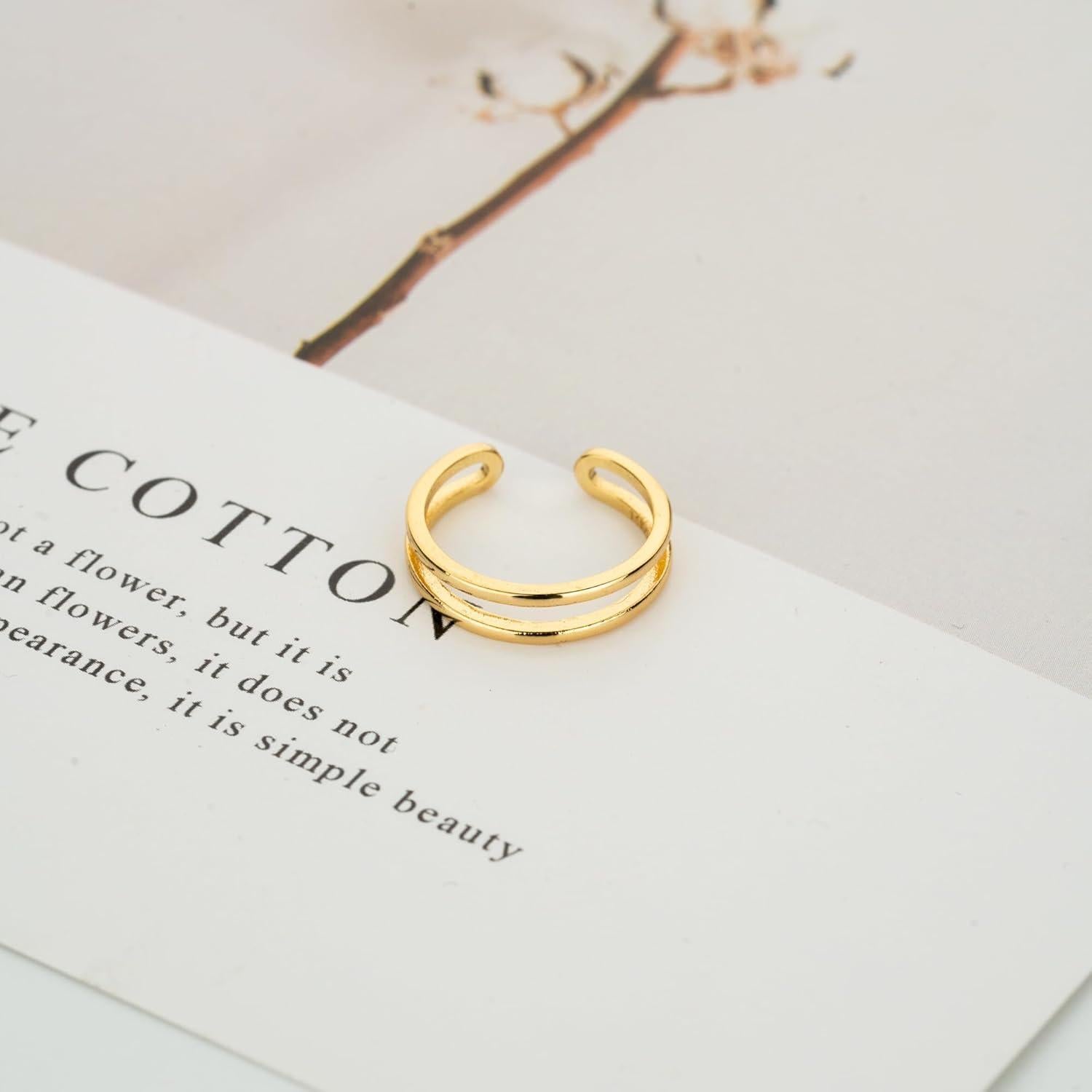 Anillos para Dedos de los Pies de Oro 14K Melshabt Ajustables