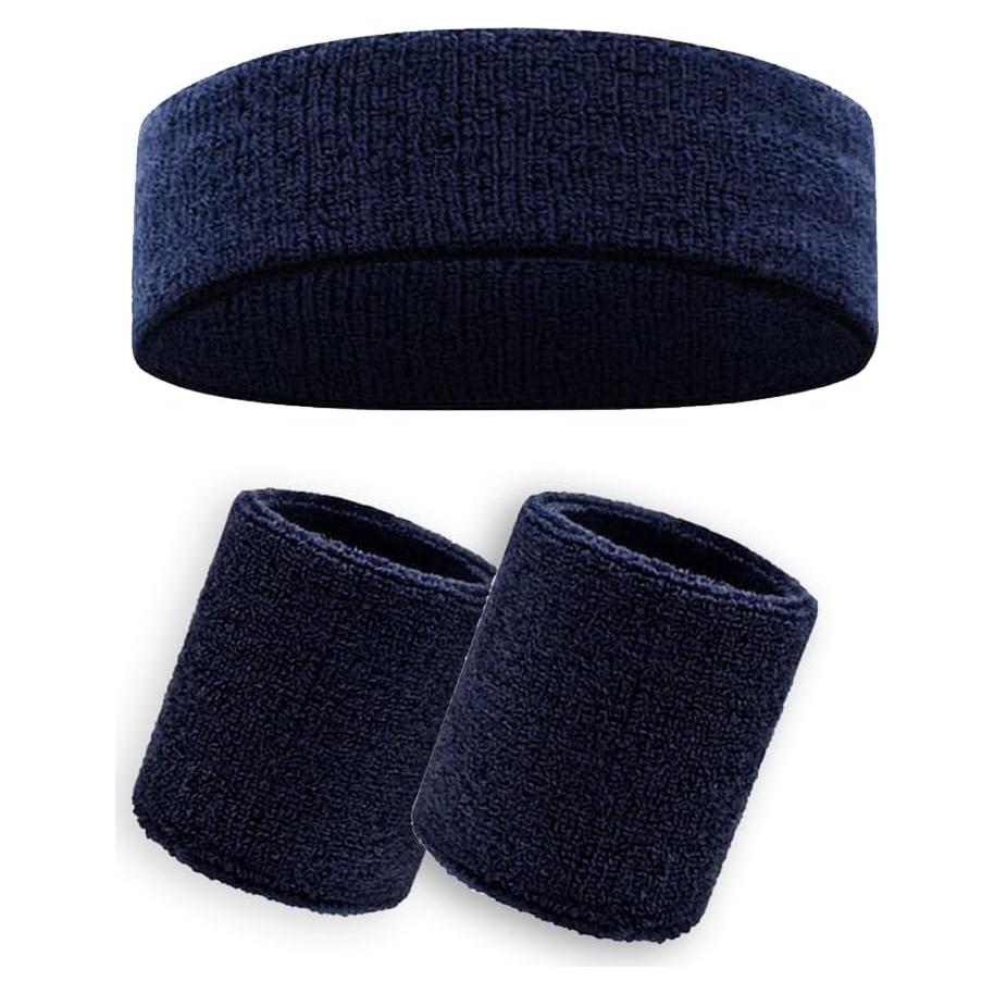 Conjunto de Banda para la Cabeza y Muñequera OKYESFLY Negro