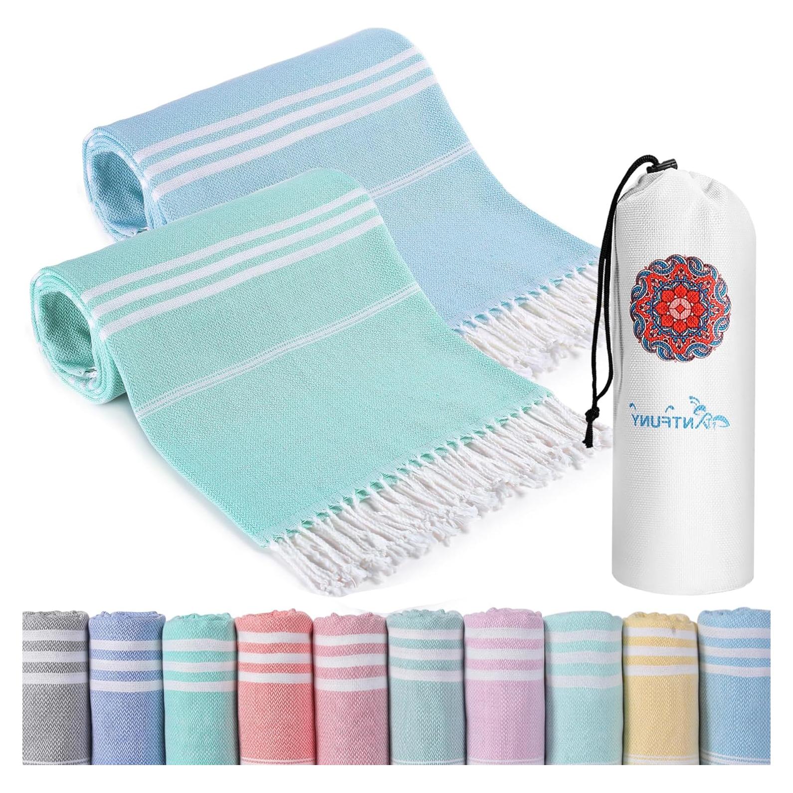 2 Toallas de Playa Antfuny Secado Rápido Libre de Arena 182x91cm