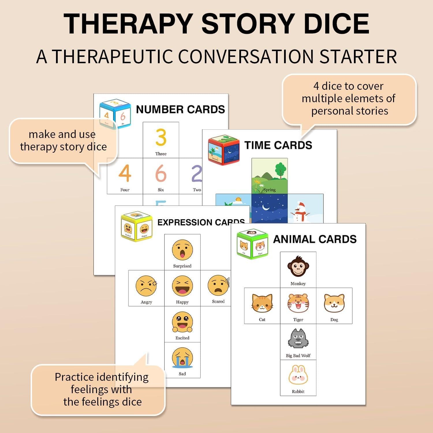 Dados de Historia de Bolsillo Boczif - 6 Cubos de Aprendizaje