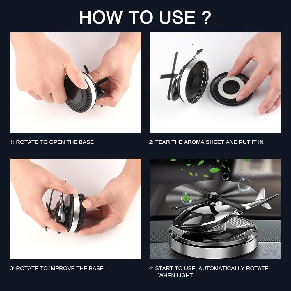 Difusor de Aromaterapia Solar KaiDengZhe Helicóptero Aluminio