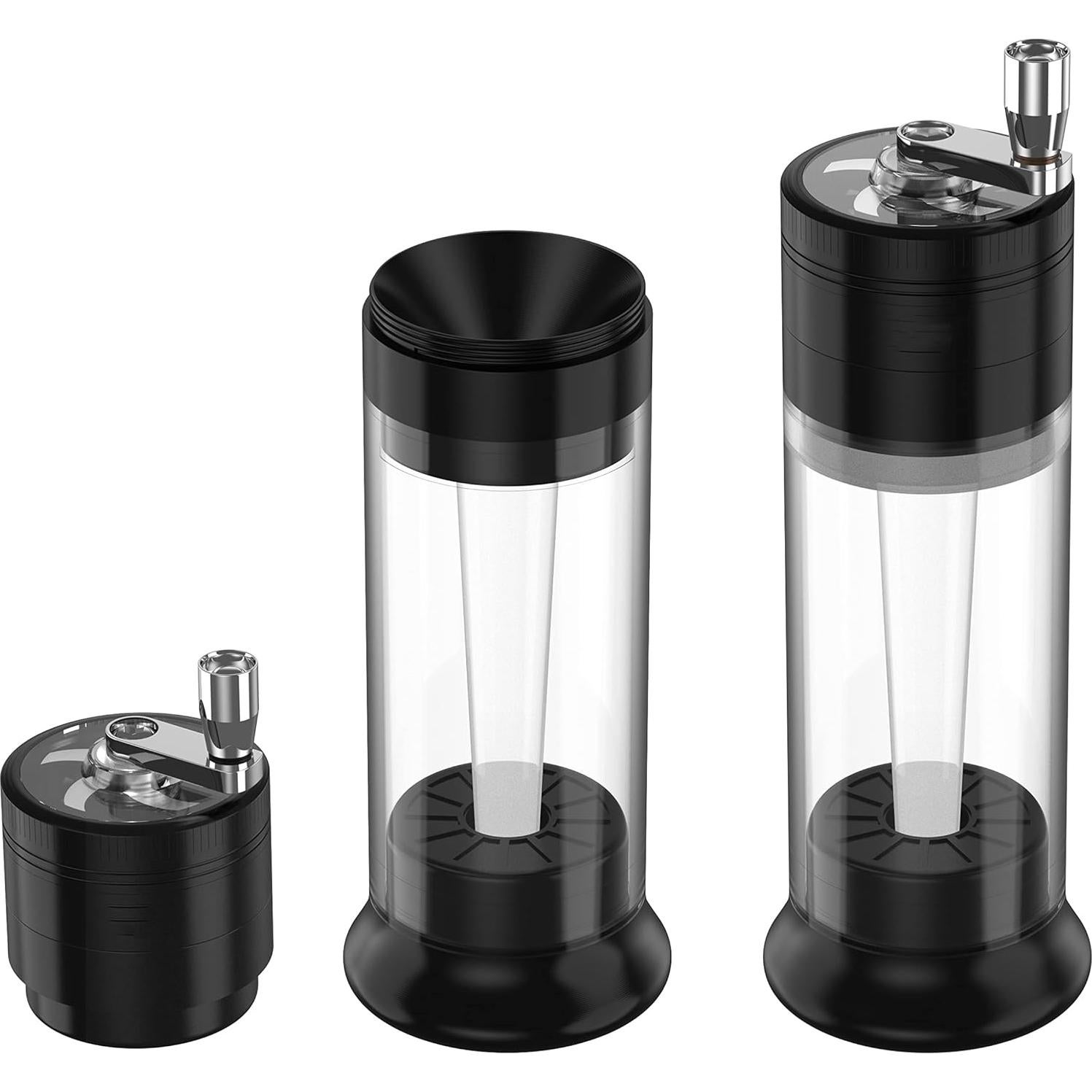 Molino de Especias 3 en 1 PLAMAKER Negro - Molienda y Almacenamiento